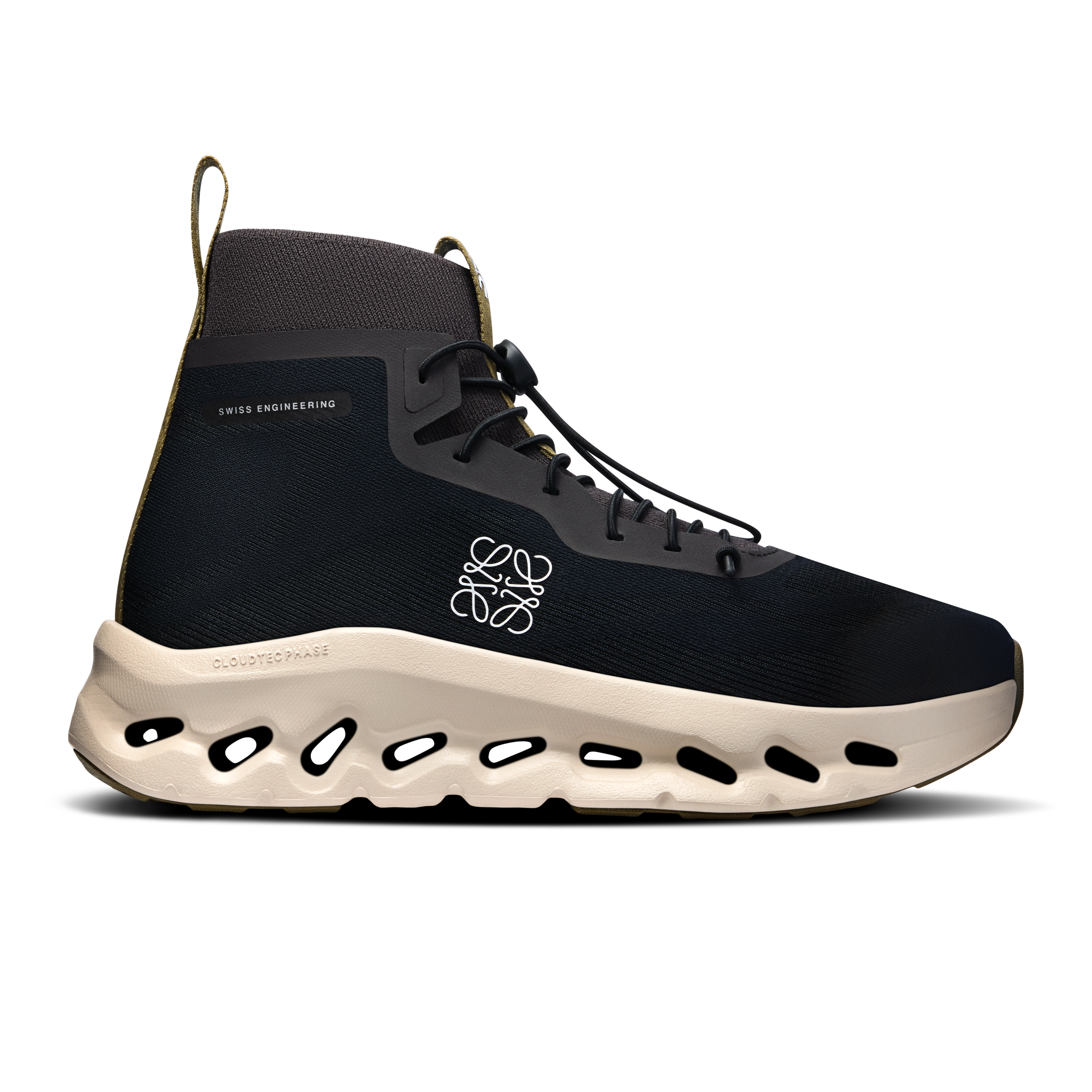 Cloudtilt Hi LOEWE Lifestyle Shoe in Black/Oatmeal/Olive
