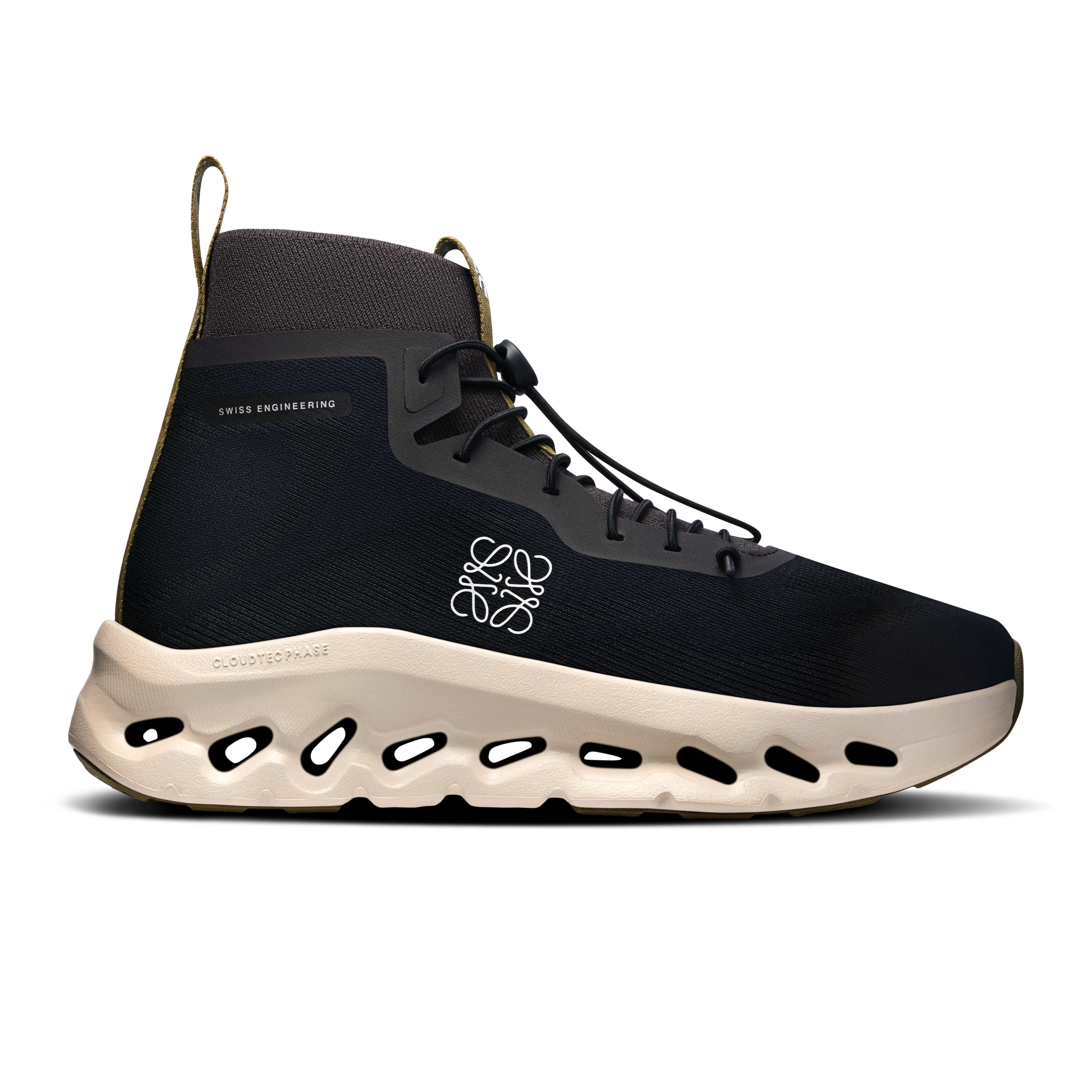On Cloudtilt Hi LOEWE Black & Oatmeal | Olive Women Active life Shoes