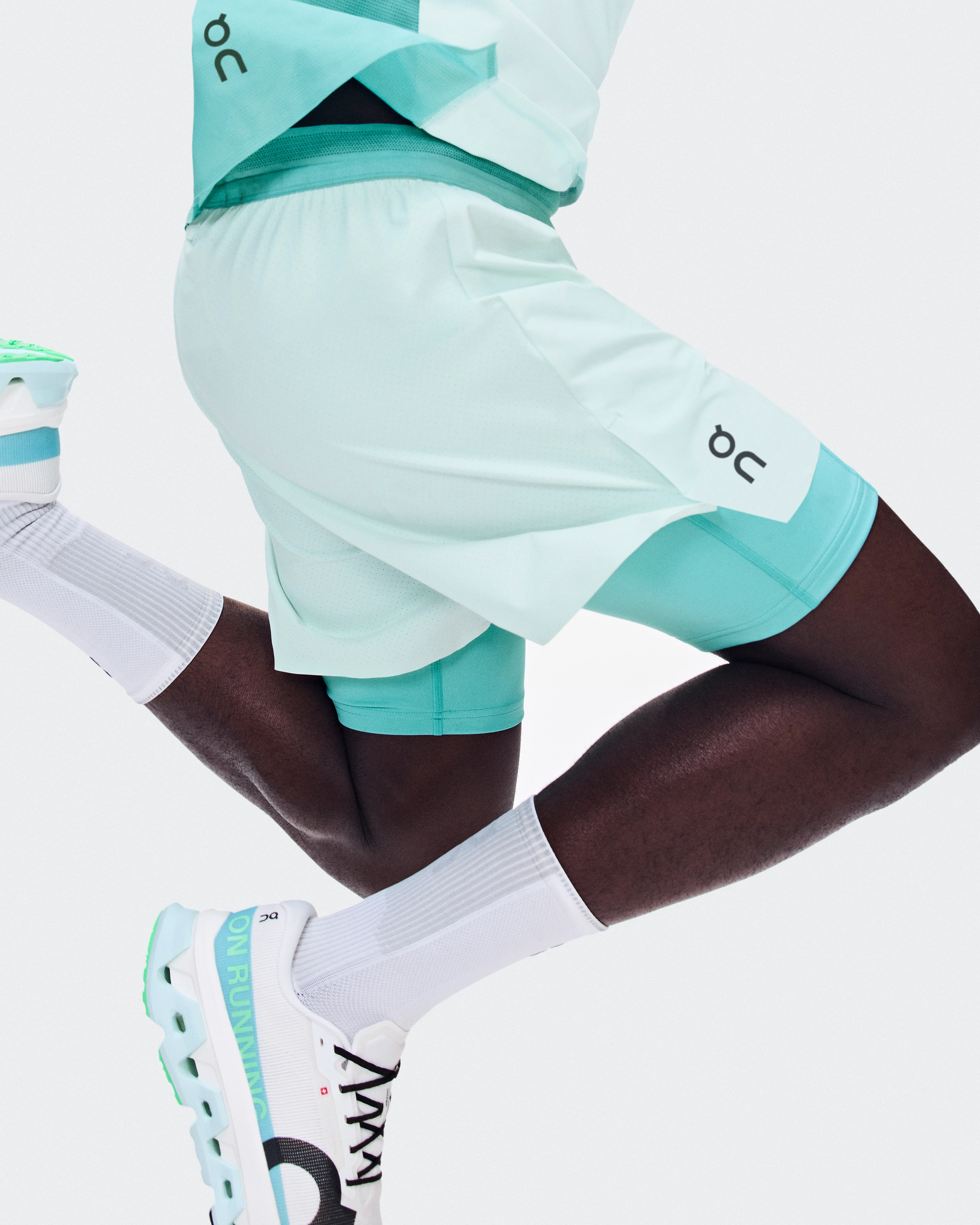 On 5" Performance 2/1 Shorts Flurry & Aquamarine Men Shorts
