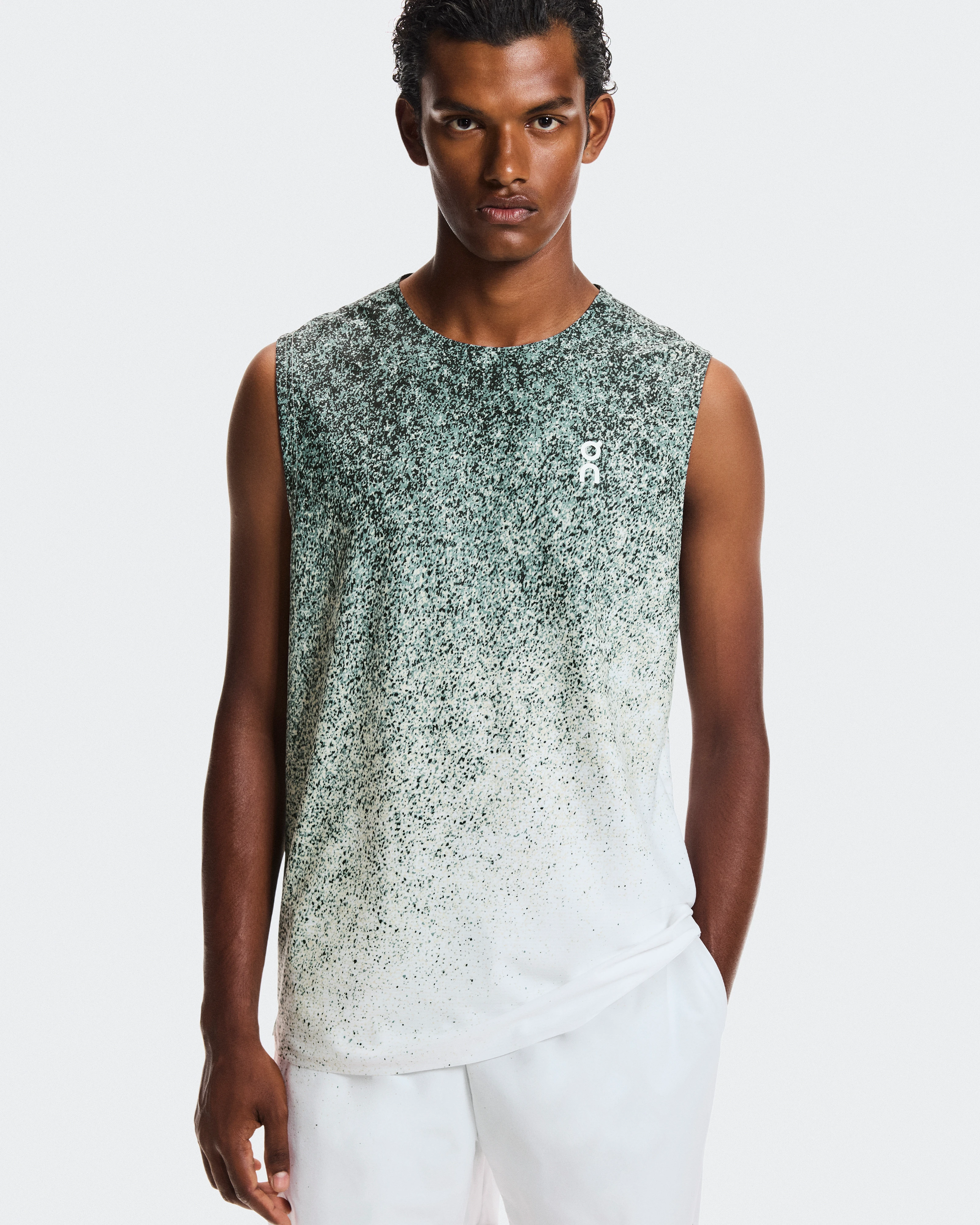 On Court Tank Fade Mineral & White Men Tops and t-shirts