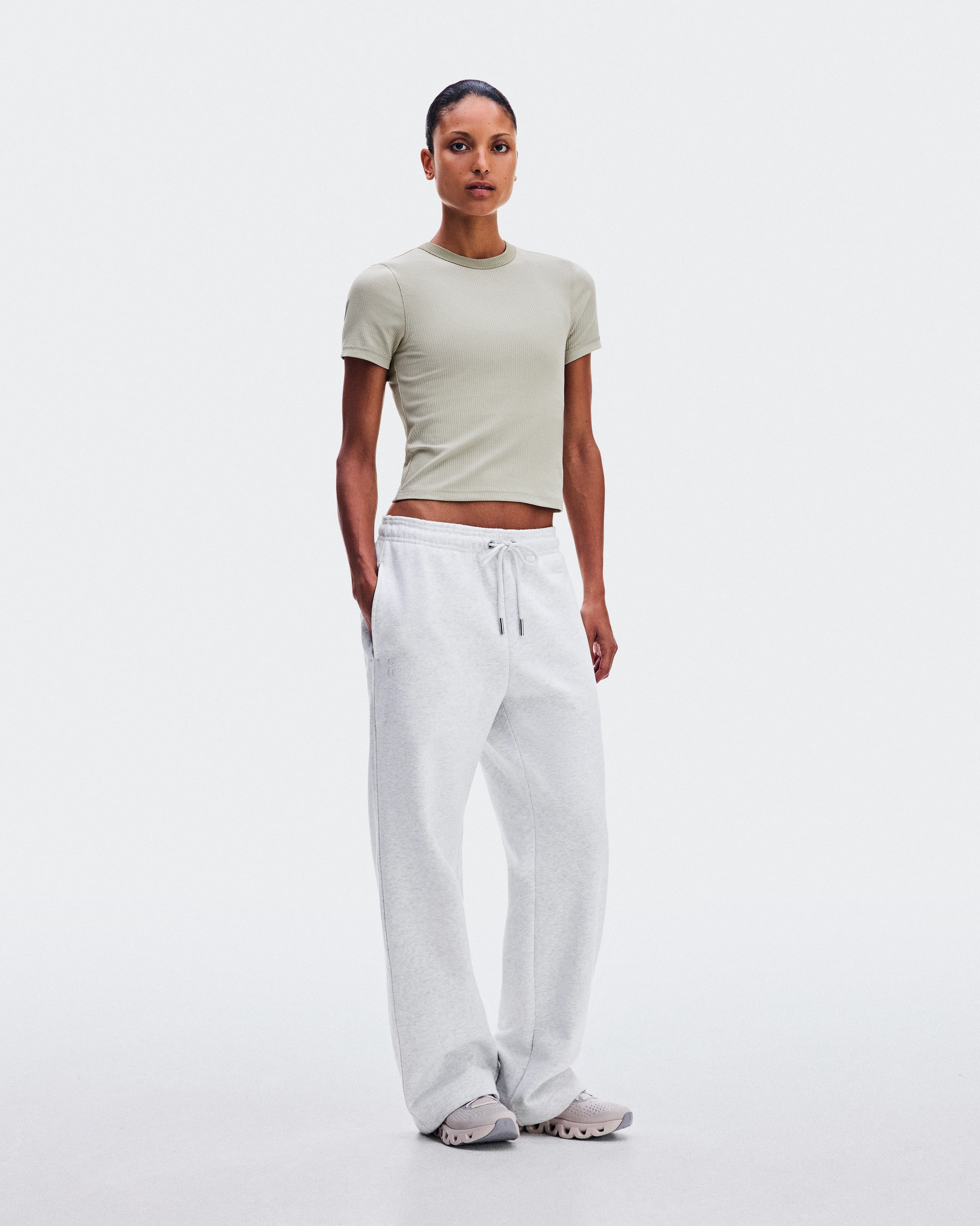 On All-Day Ribbed T-Shirt Brume Women Tops and t-shirts