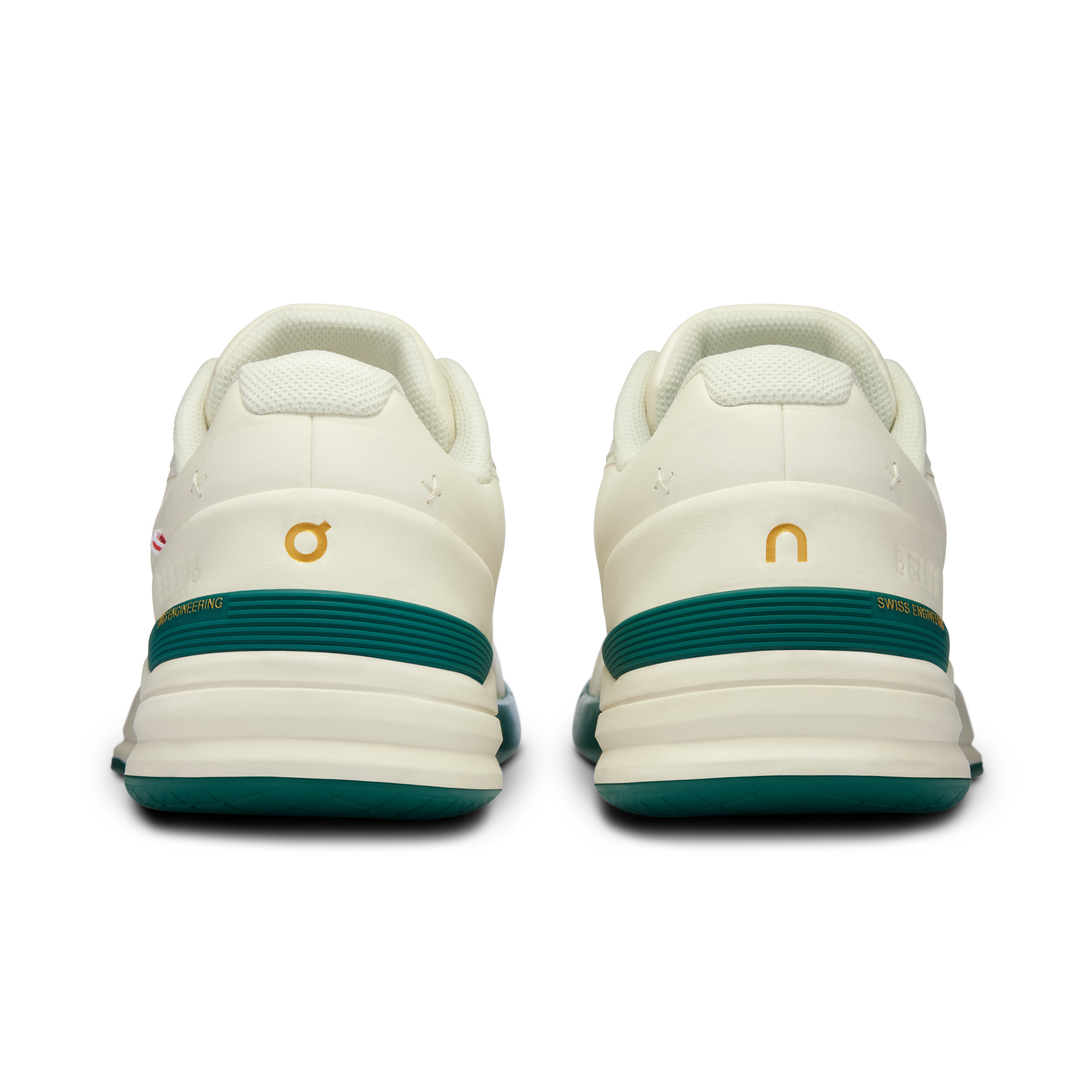 On THE ROGER Pro Beams Ivory & Evergreen Men Tennis Shoes
