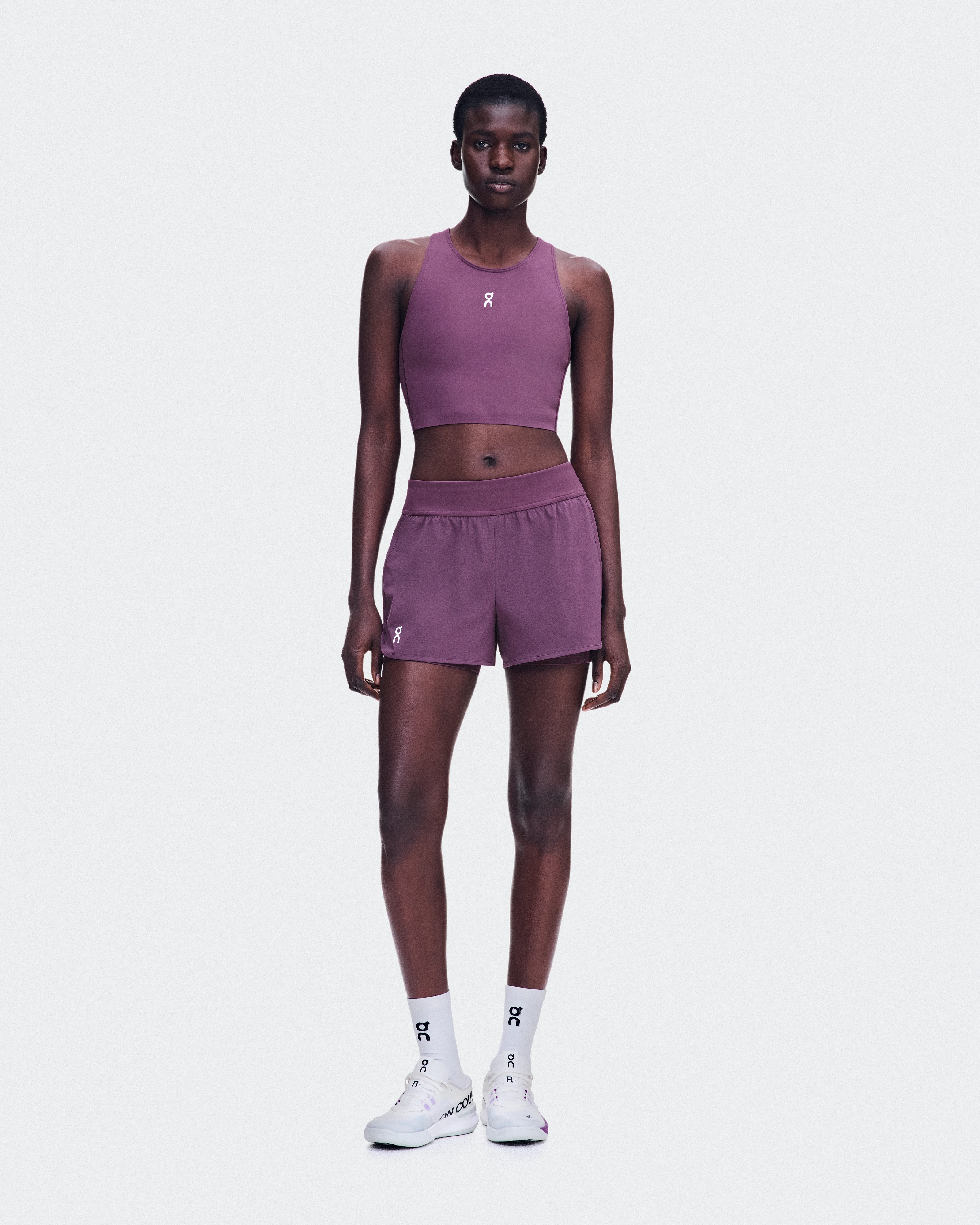 On Court Crop Top Cassis Women Tops and t-shirts