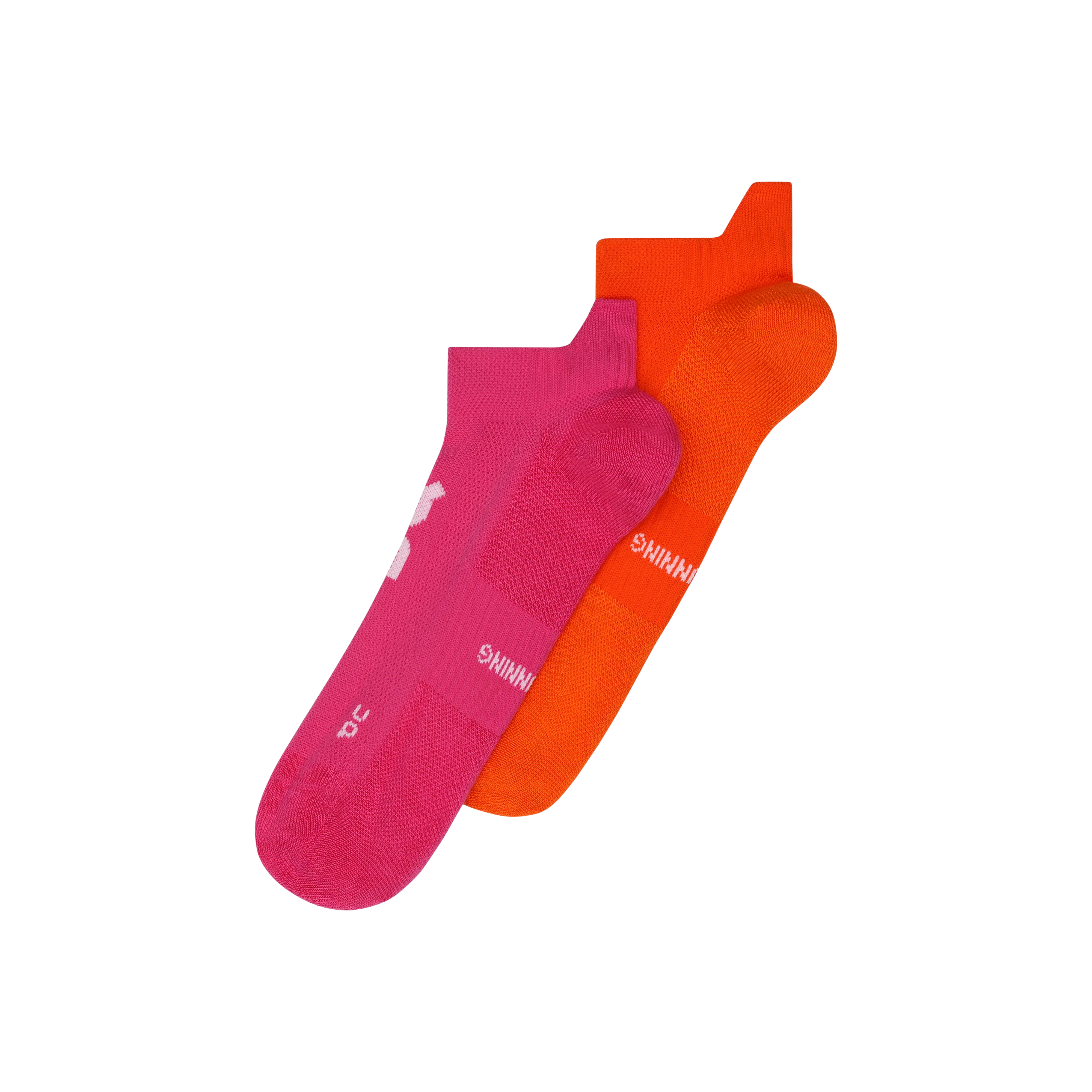 Core Run Sock Low 2P in Flame/Pink