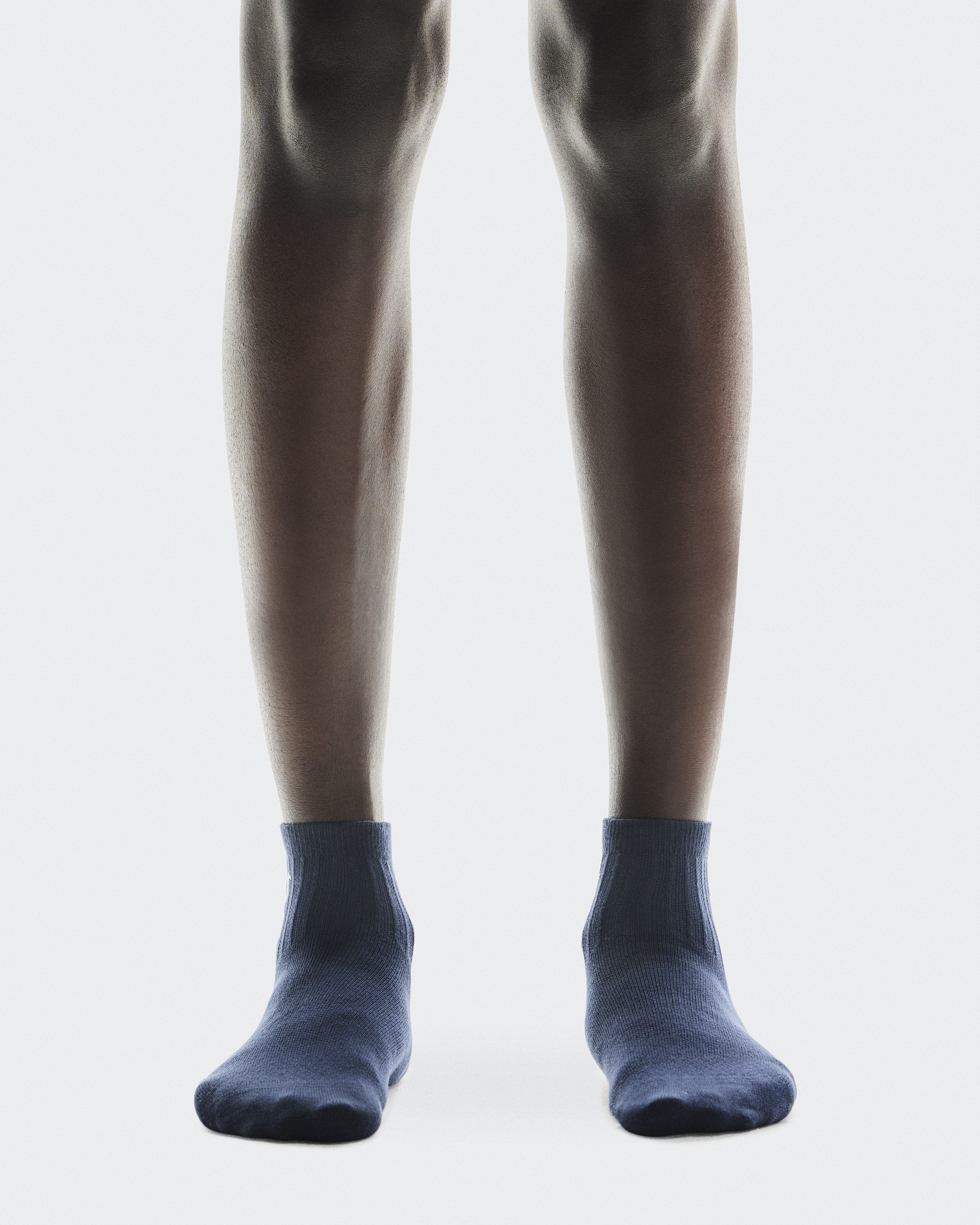 Logo Sock Mid 3P in Navy