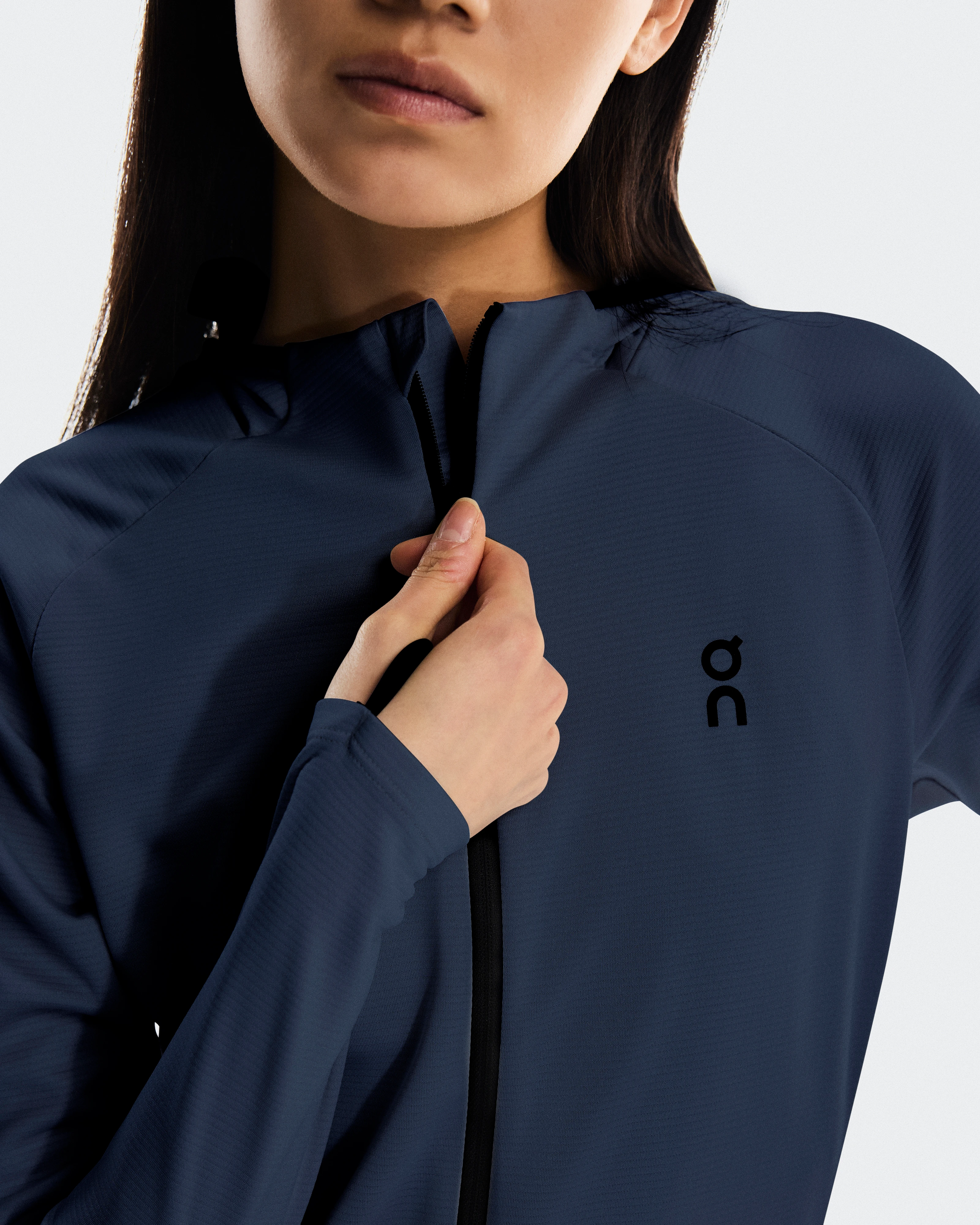On Climate Zip Hoodie Navy Women Hoodies and sweatshirts