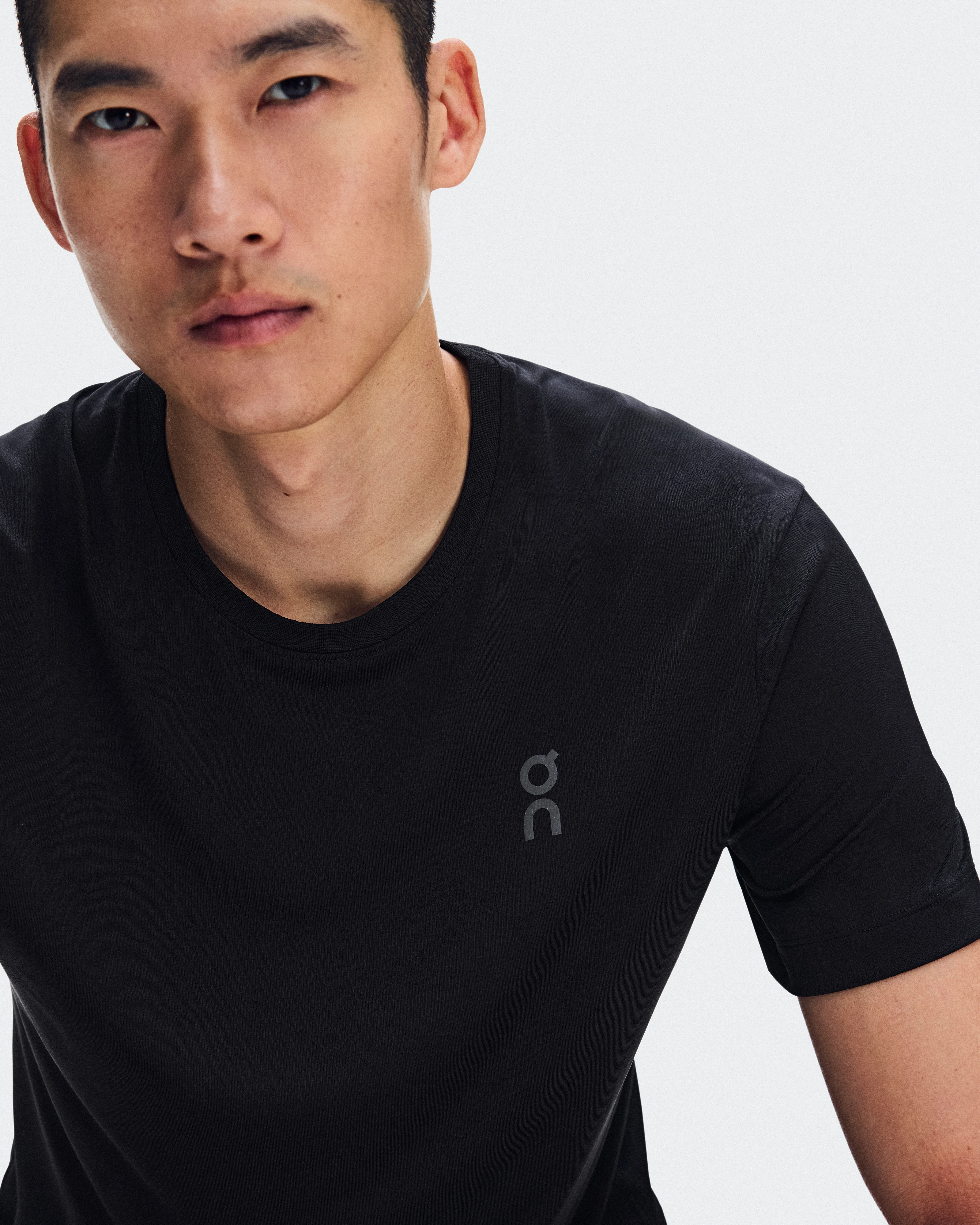 On Core-T Grid Black Men Tops and t-shirts