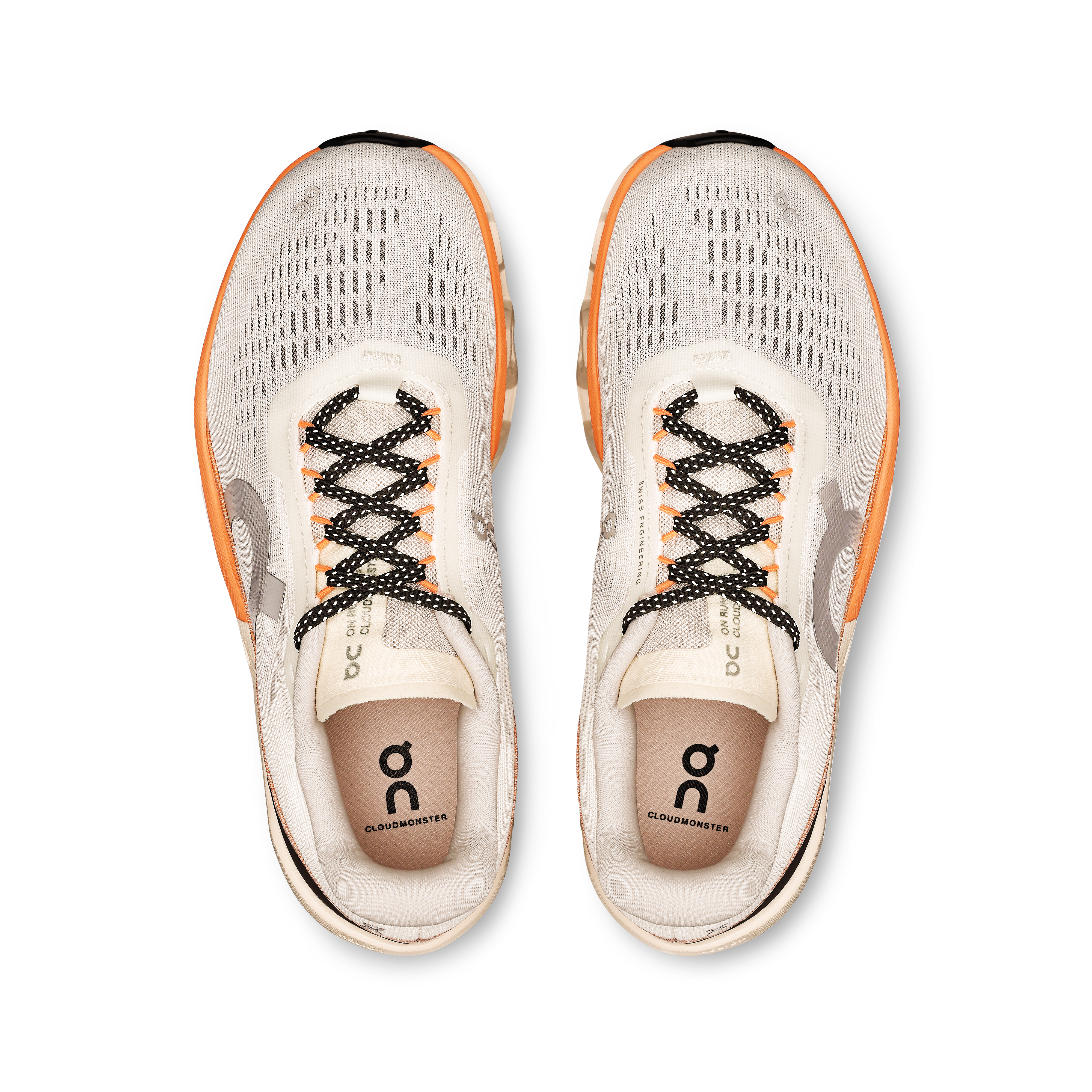 On Cloudmonster 2 Ivory & Tangerine Women Road running Shoes