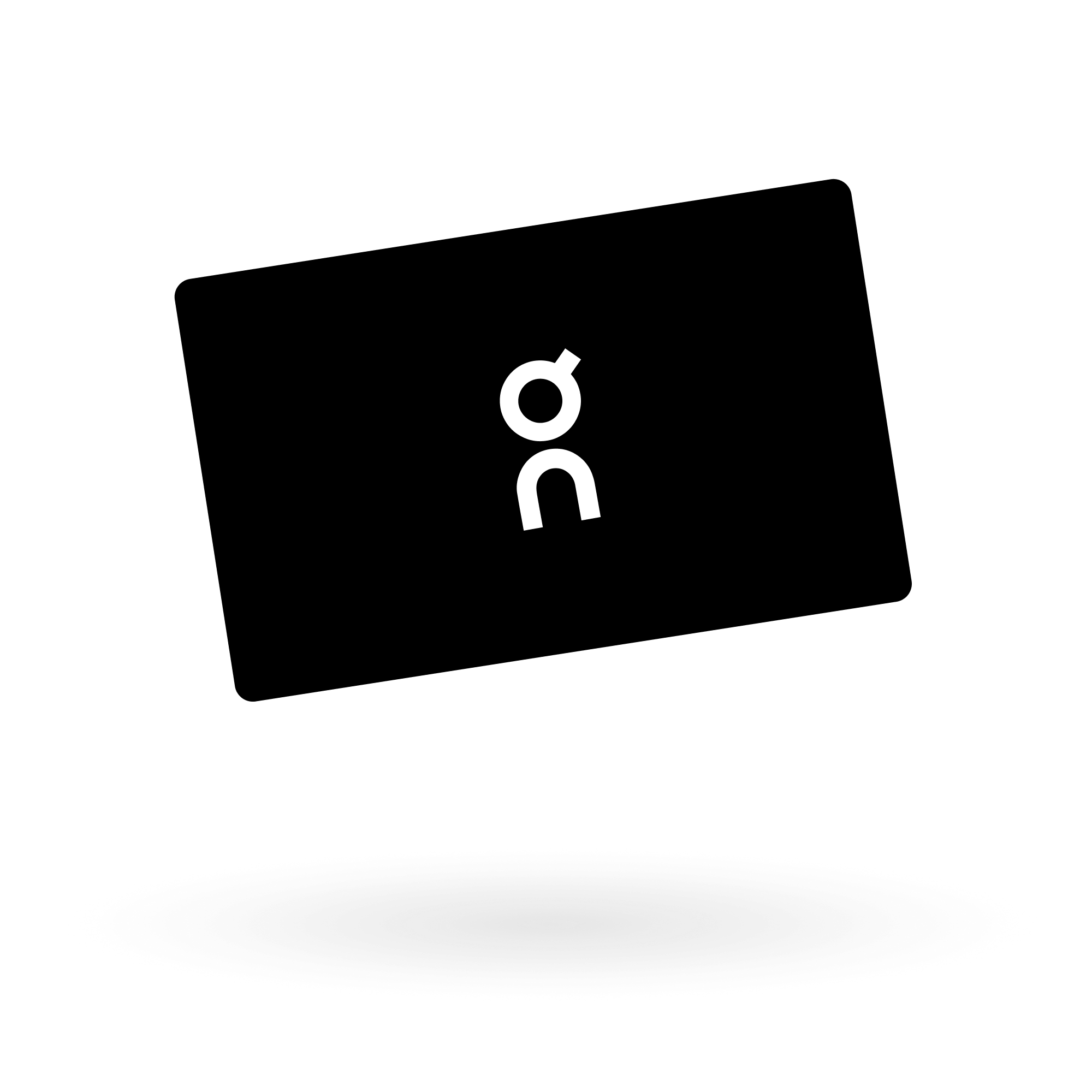 Digital gift card with white 'On' logo on a black background.