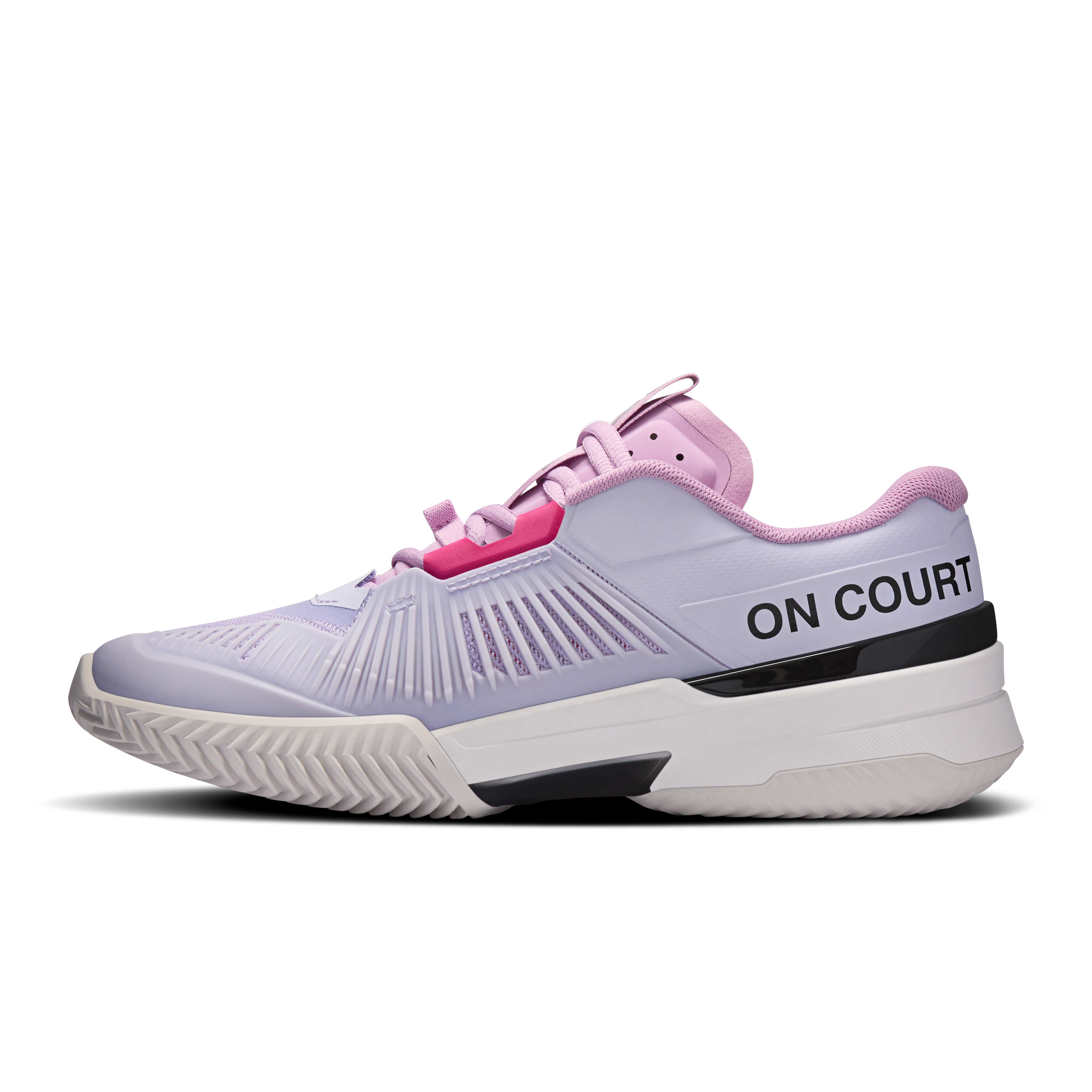 On THE ROGER Pro Fire Clay Bloom & Black Women Tennis Shoes