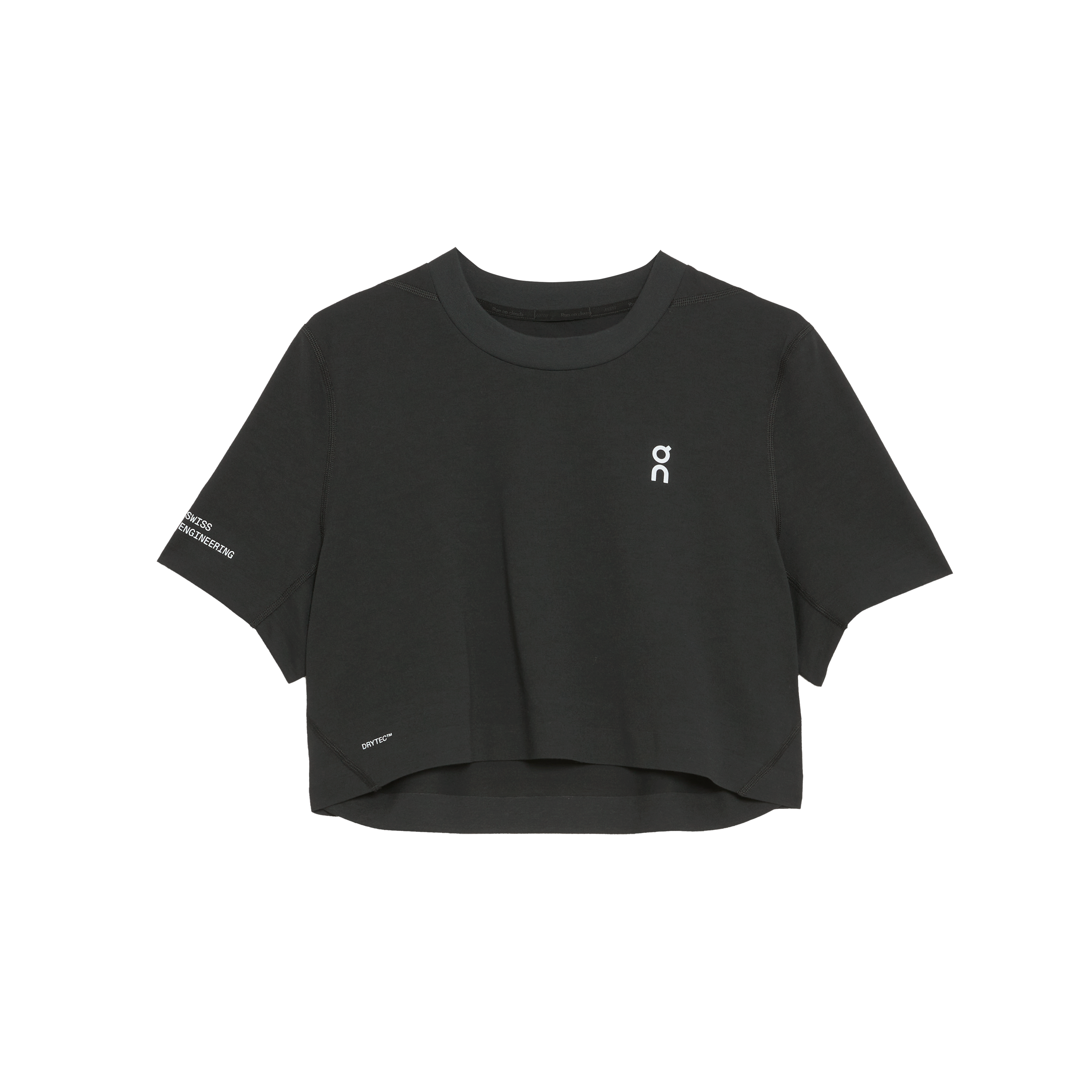 Train-T Crop Short-Sleeve Shirt in Black