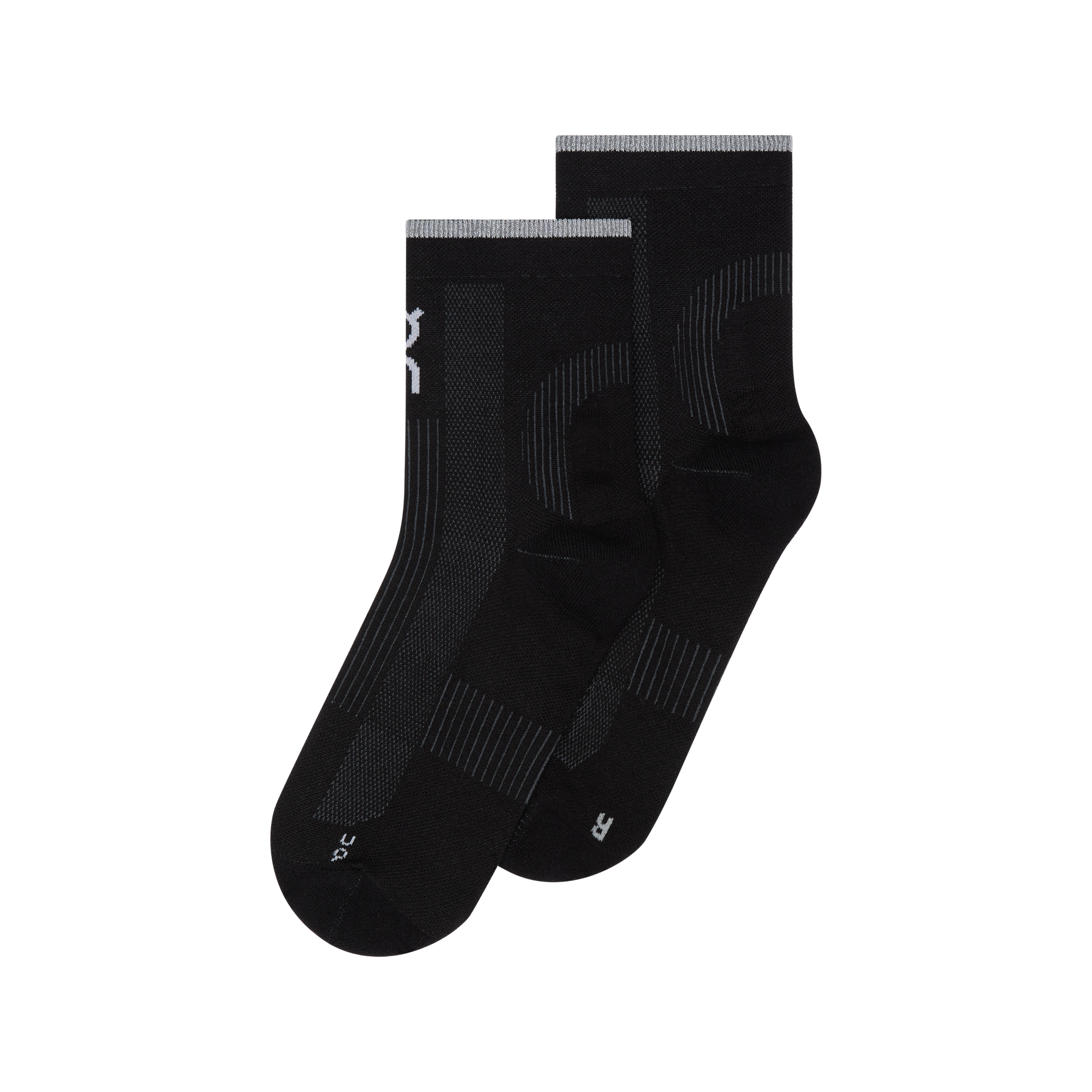 Performance Run Sock Mid in Black/Eclipse