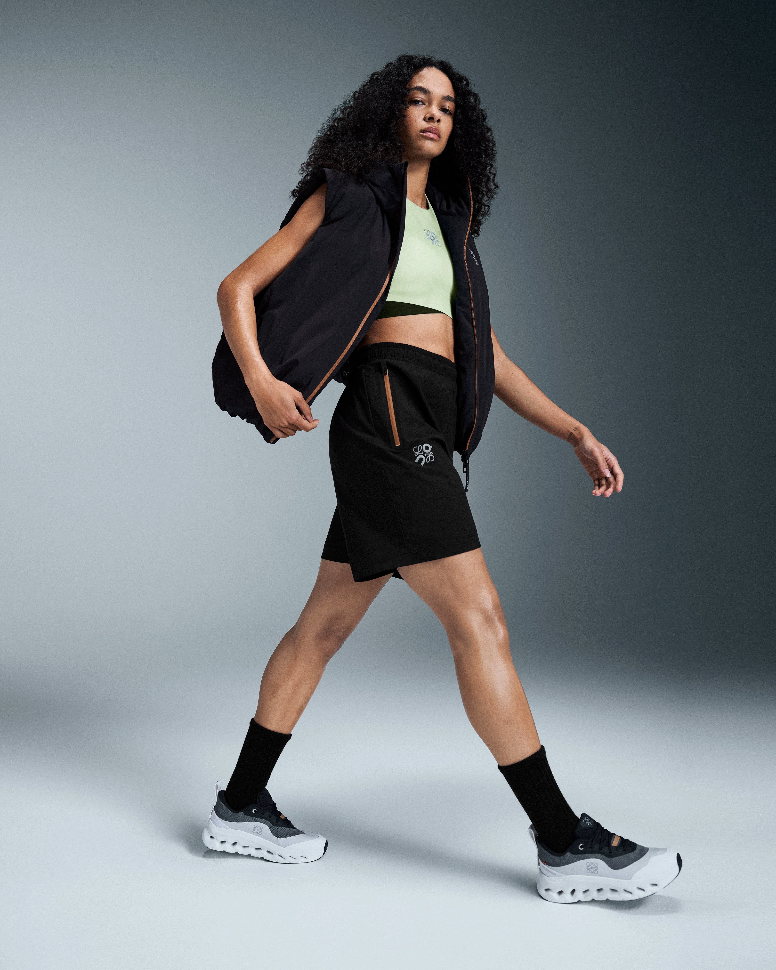 On Mid Length Shorts LOEWE Black Unisex Shorts