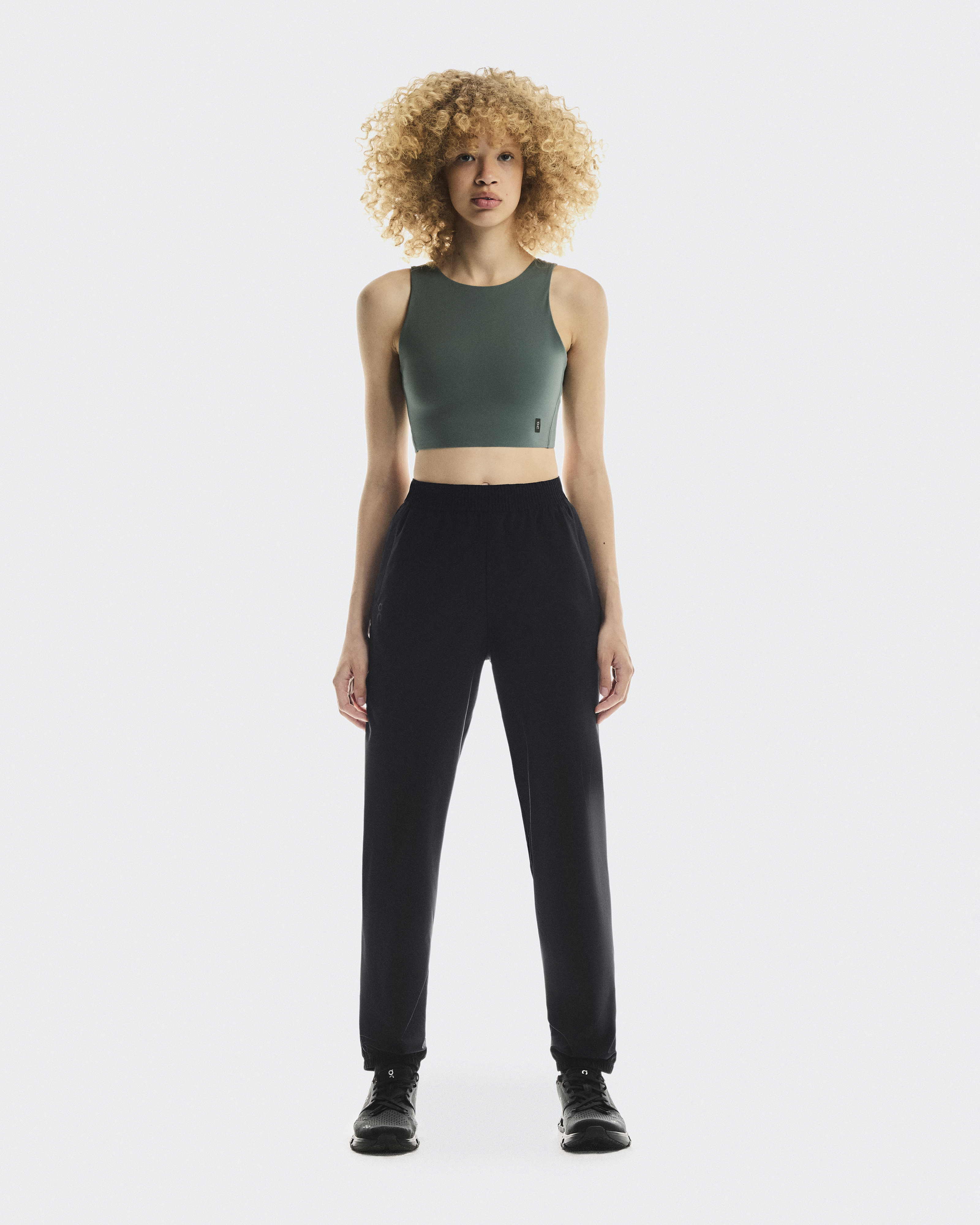 Core 2-in-1 Crop Shirt in Olive