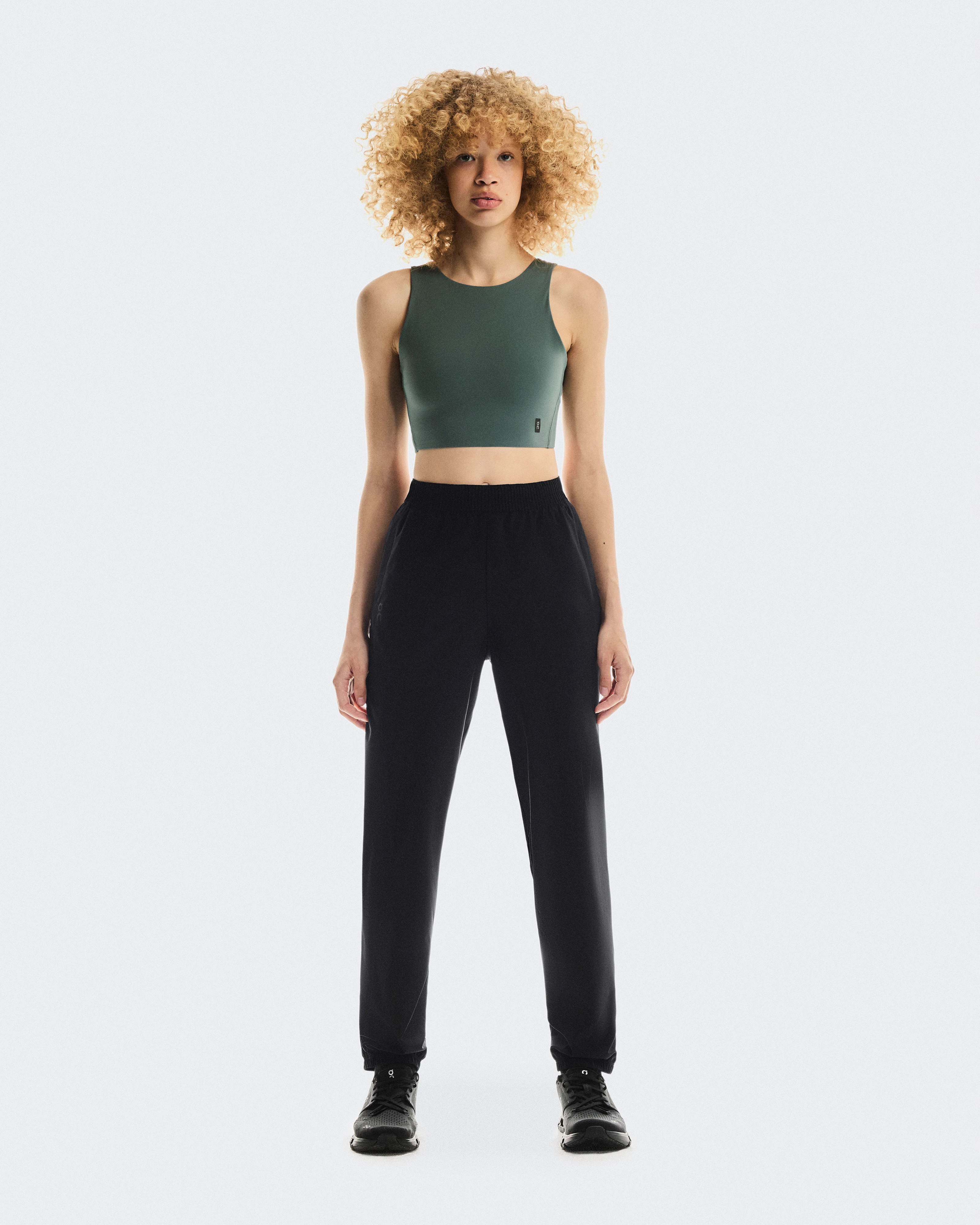 On Core 2-in-1 Crop Olive Women Tops and t-shirts