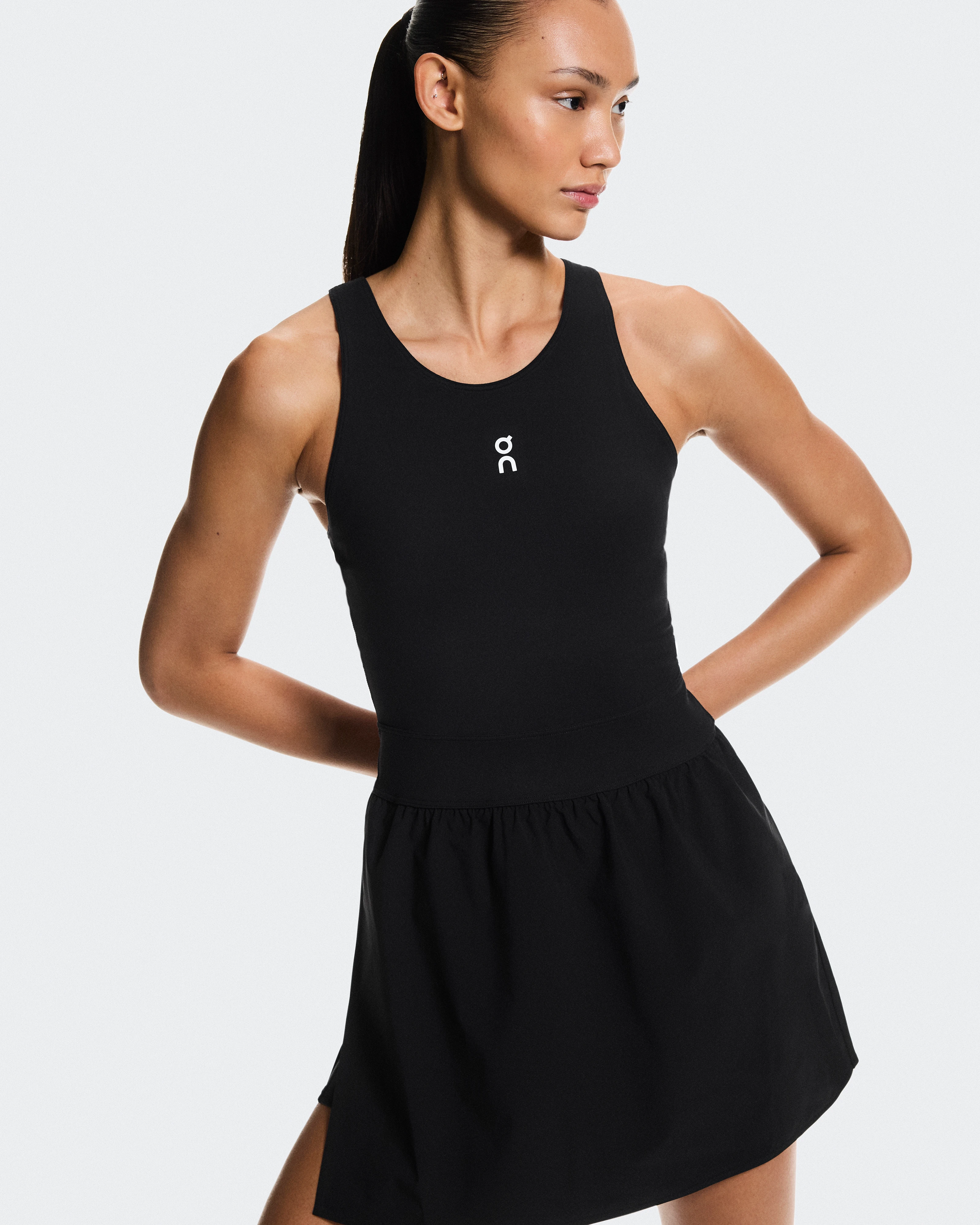 On Court Dress Split Black Women Dresses