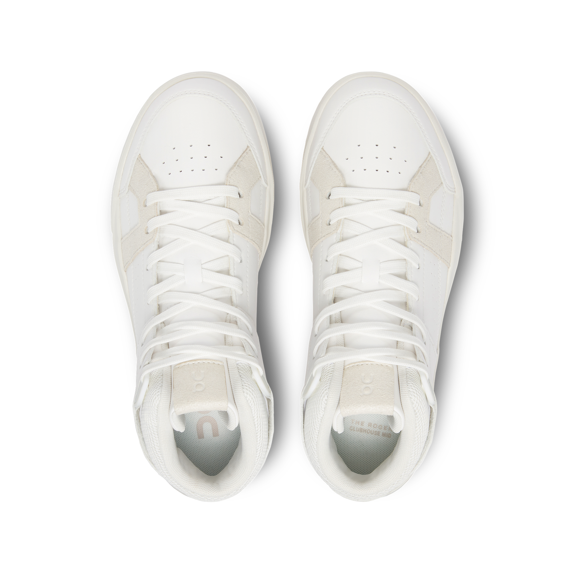 On THE ROGER Clubhouse Mid White & Sand Women Active life Shoes