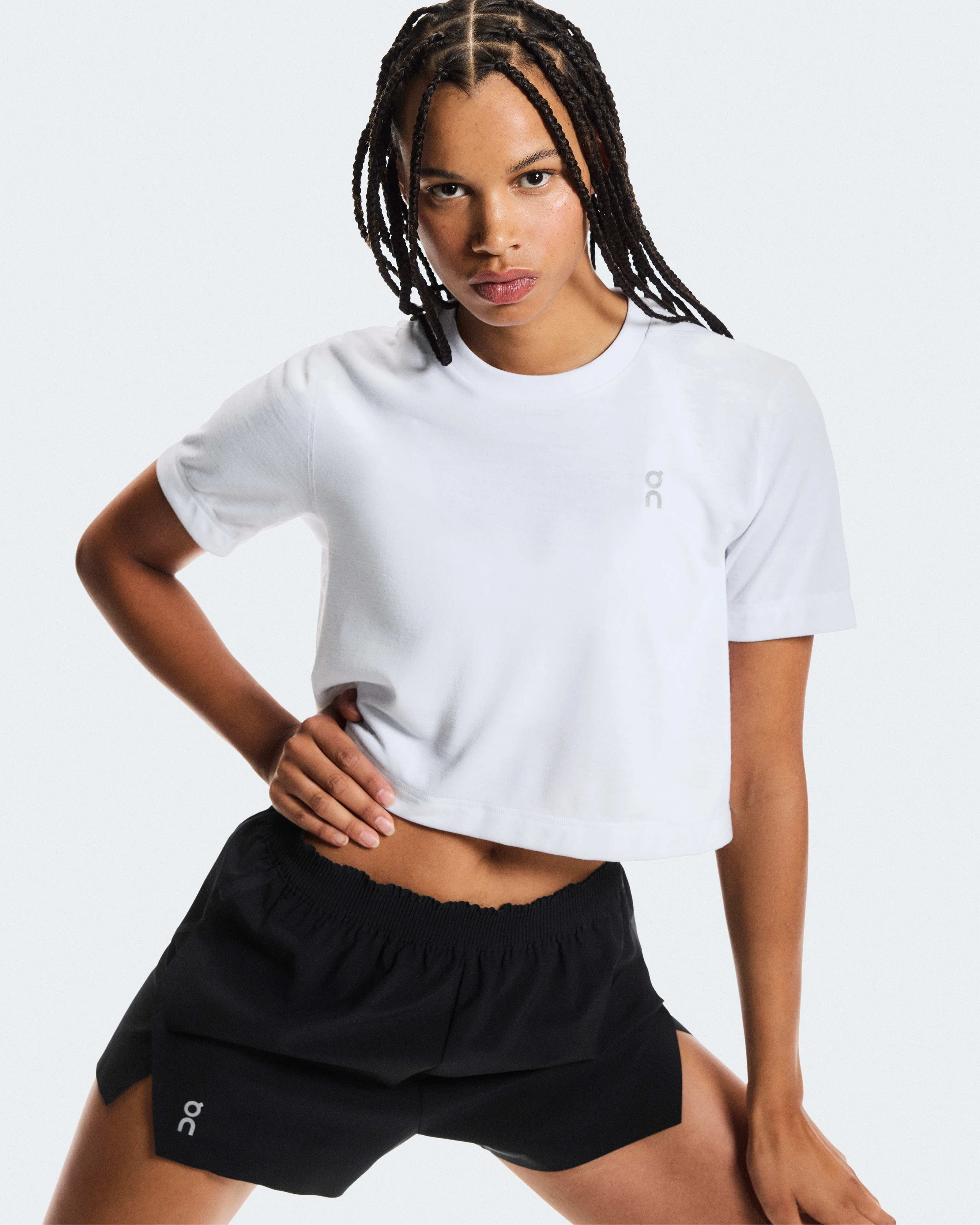 On Train-T Crop Graphic White Women Tops and t-shirts
