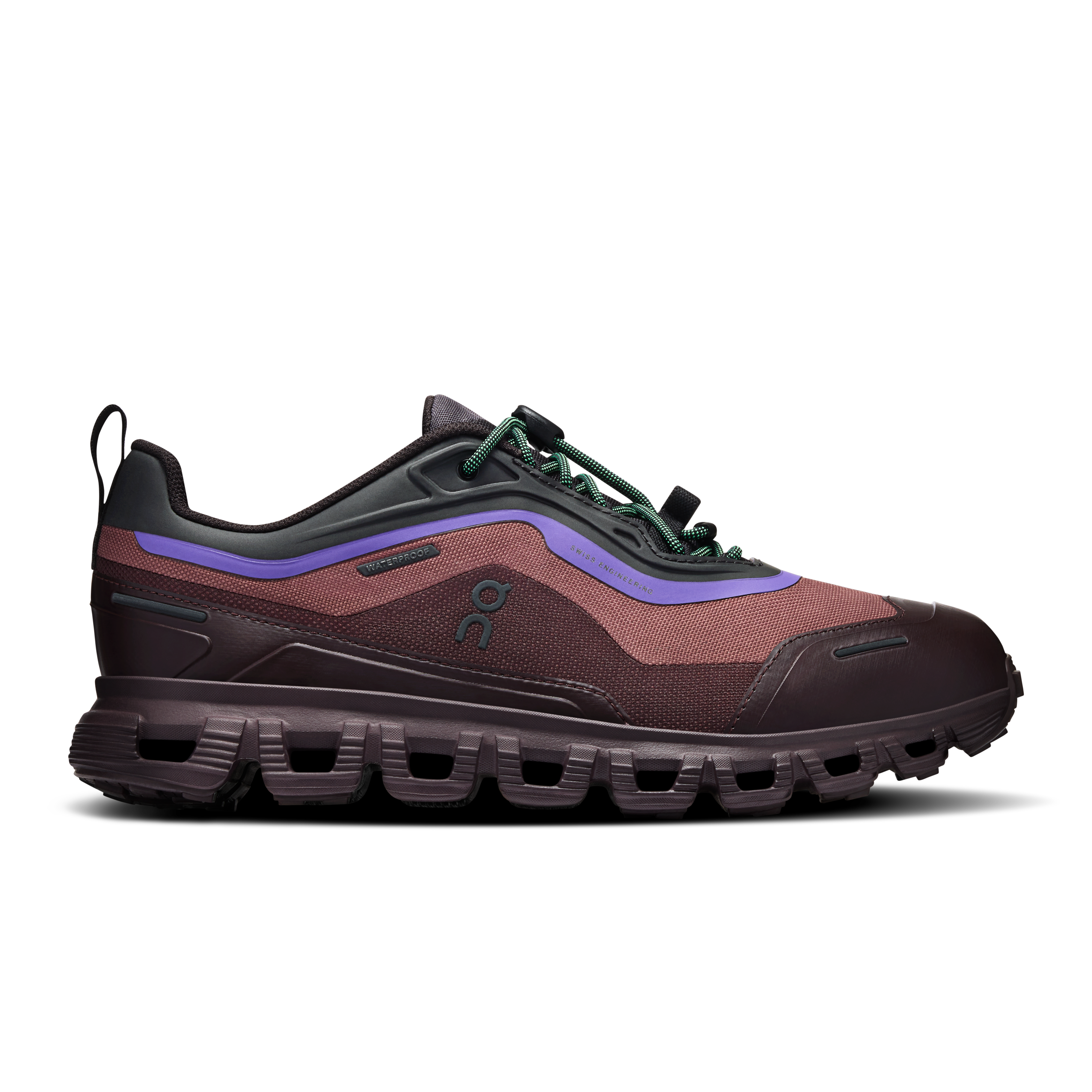 On Cloud 6 Geo Waterproof Black & Tyrian Women – Outdoor Shoes