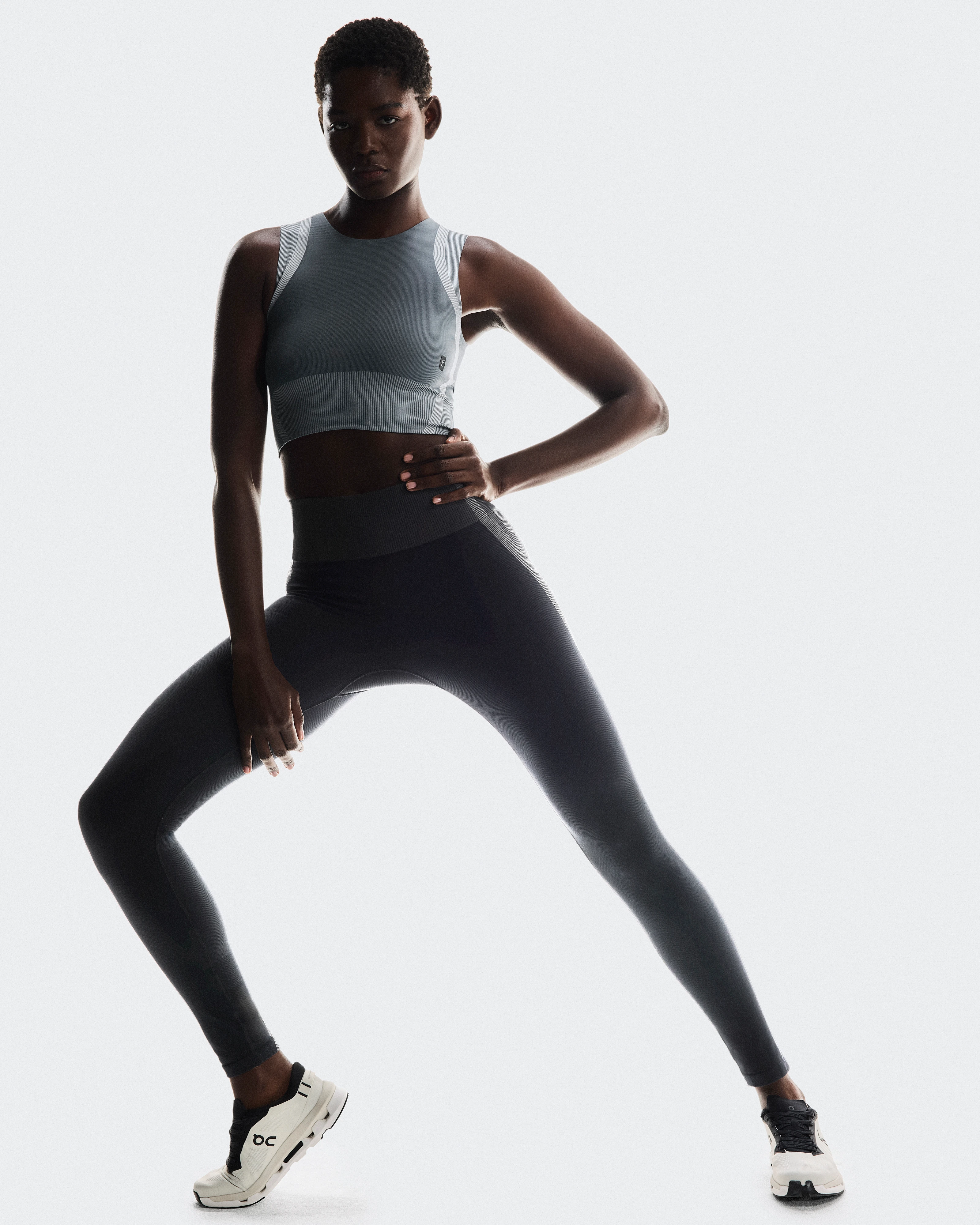 On Studio Knit Tights Black & Eclipse Women Tights