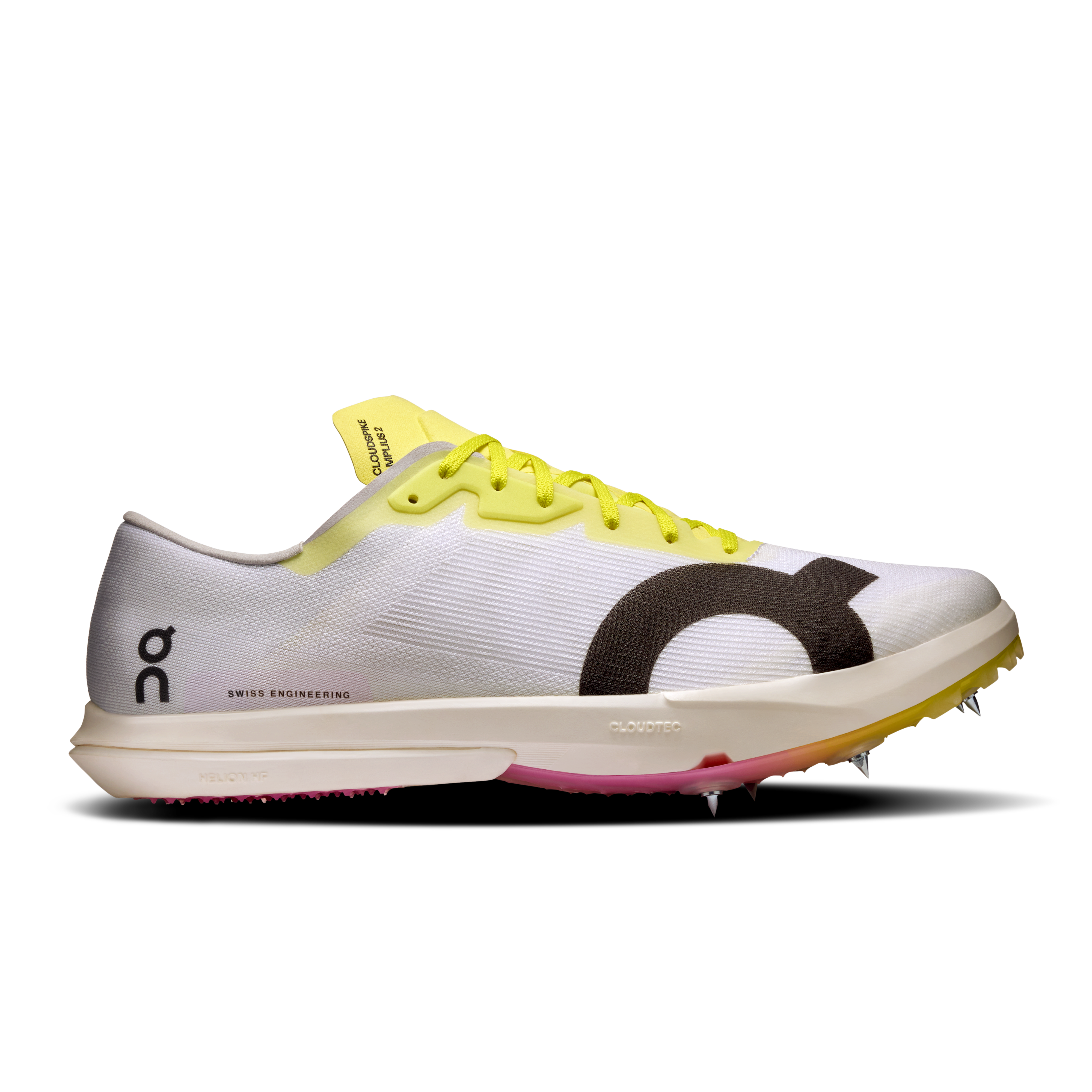 Cloudspike Amplius 2 Track & Field Shoe in White/Raspberry