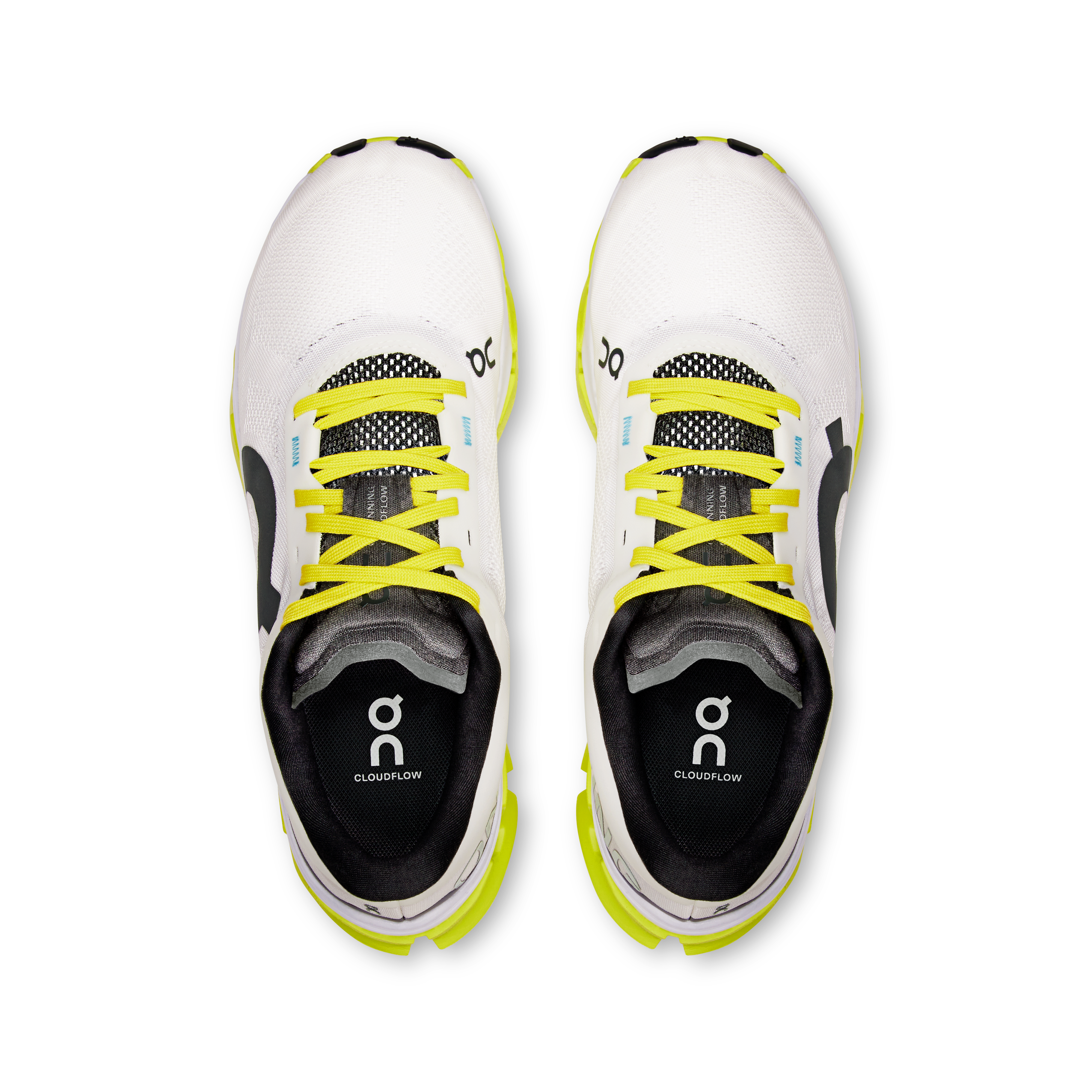 On Cloudflow 5 White & Lime Women Road running Shoes