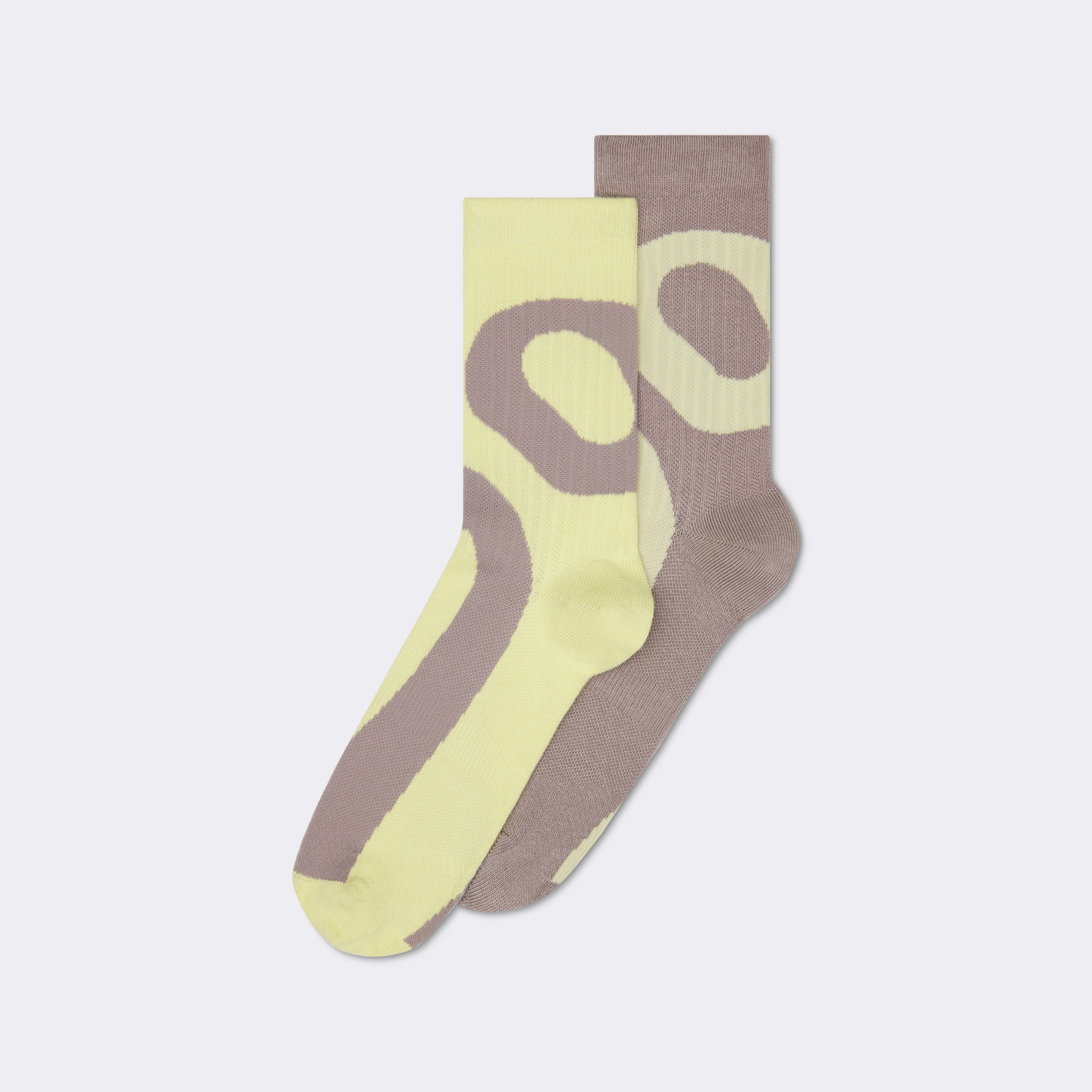 On Liquid Logo Sock High 2P Zinc & Linen Unisex – All day, super soft, graphic design Socks