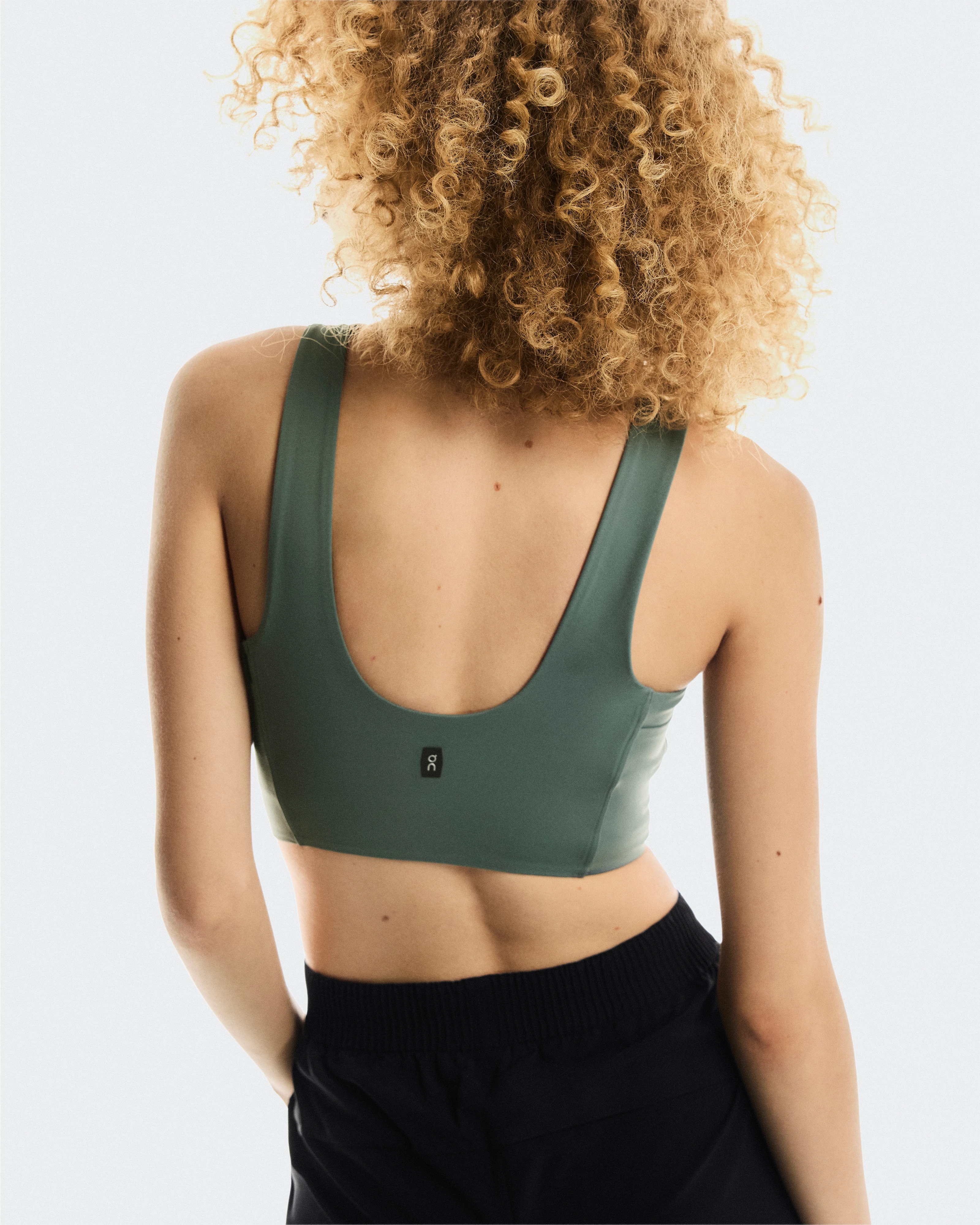 On Core 2-in-1 Crop Olive Women Tops and t-shirts