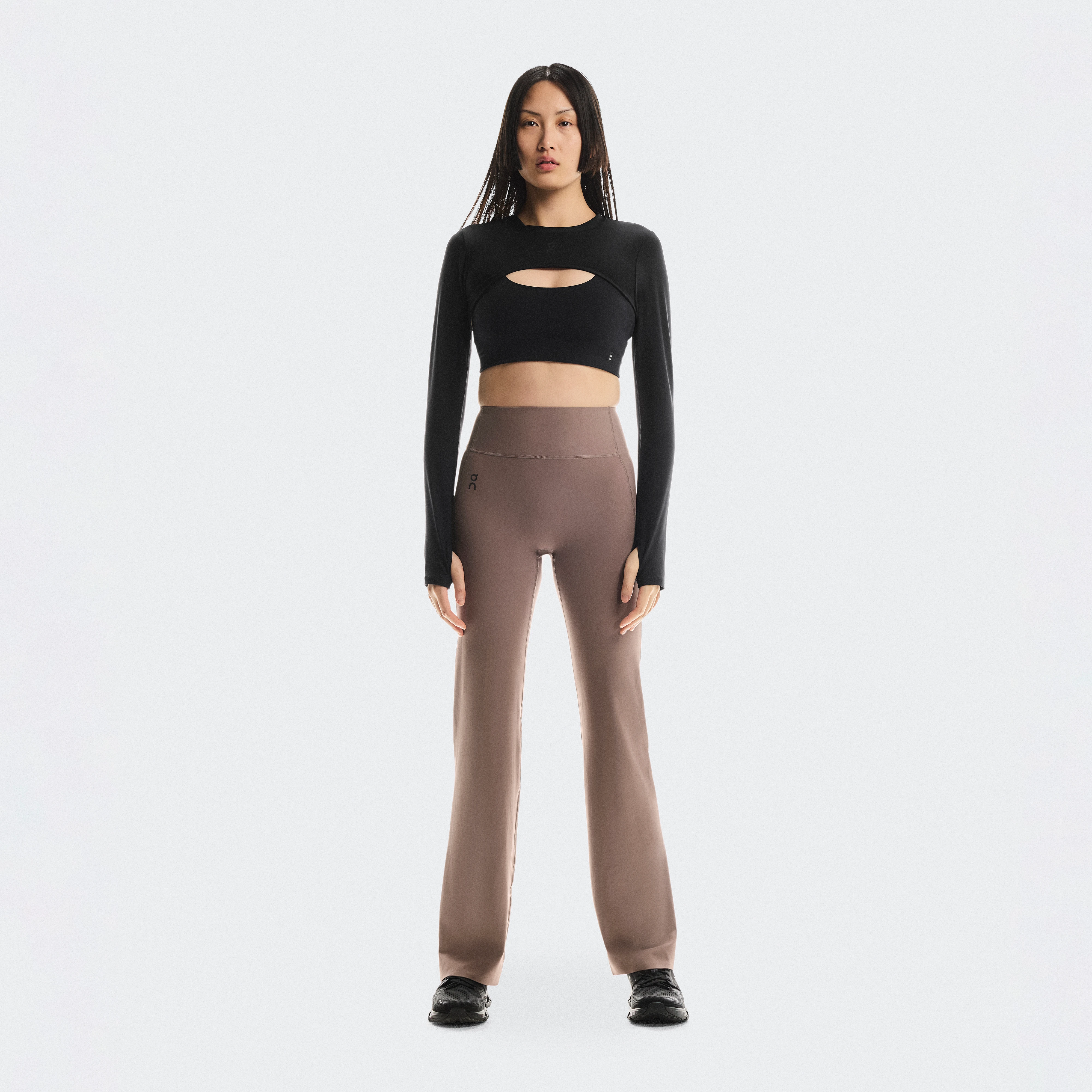 On Studio Leggings Flared Ash Women – Low-impact training Tights Pants
