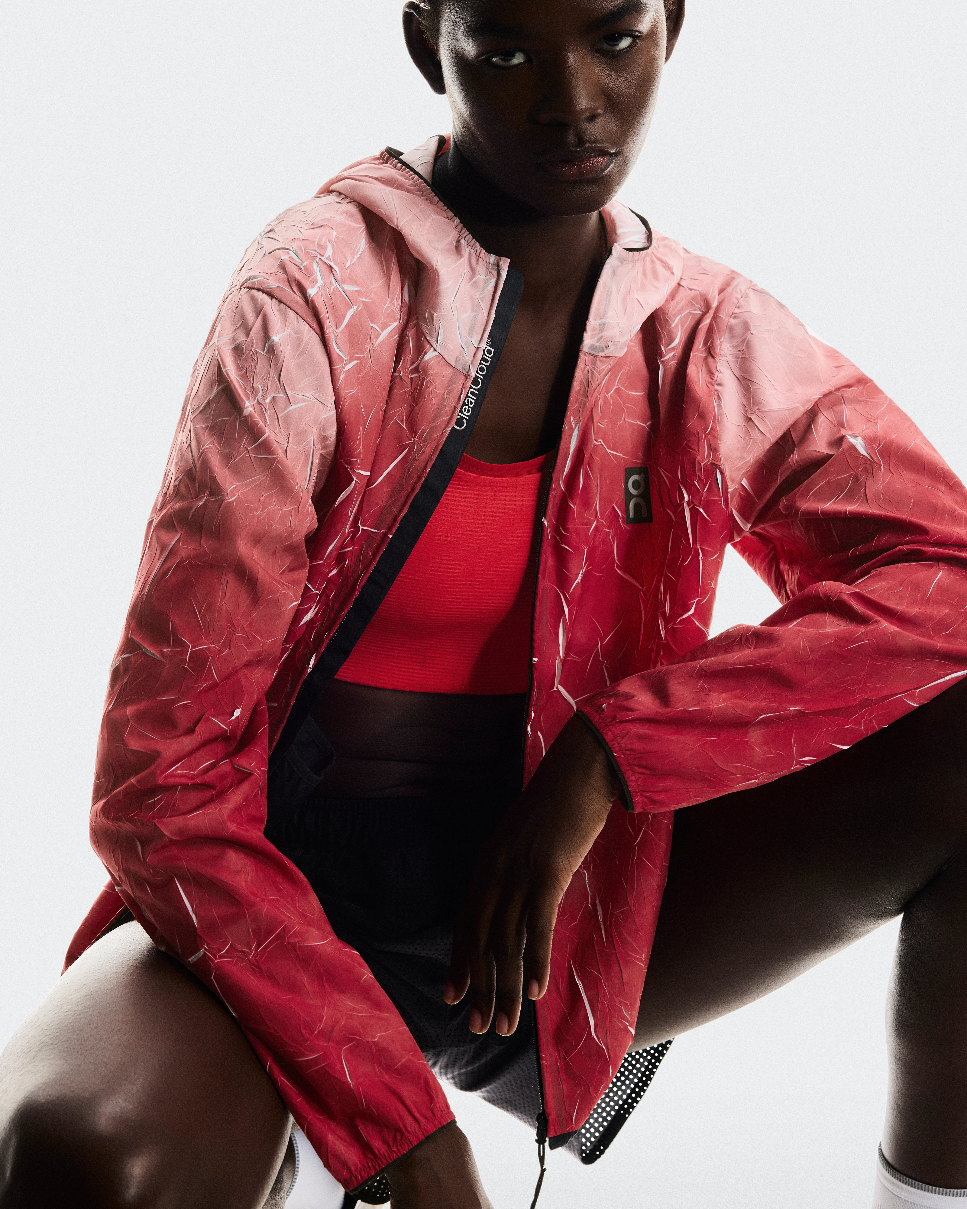 On Pace Run Jacket Red Women Jackets