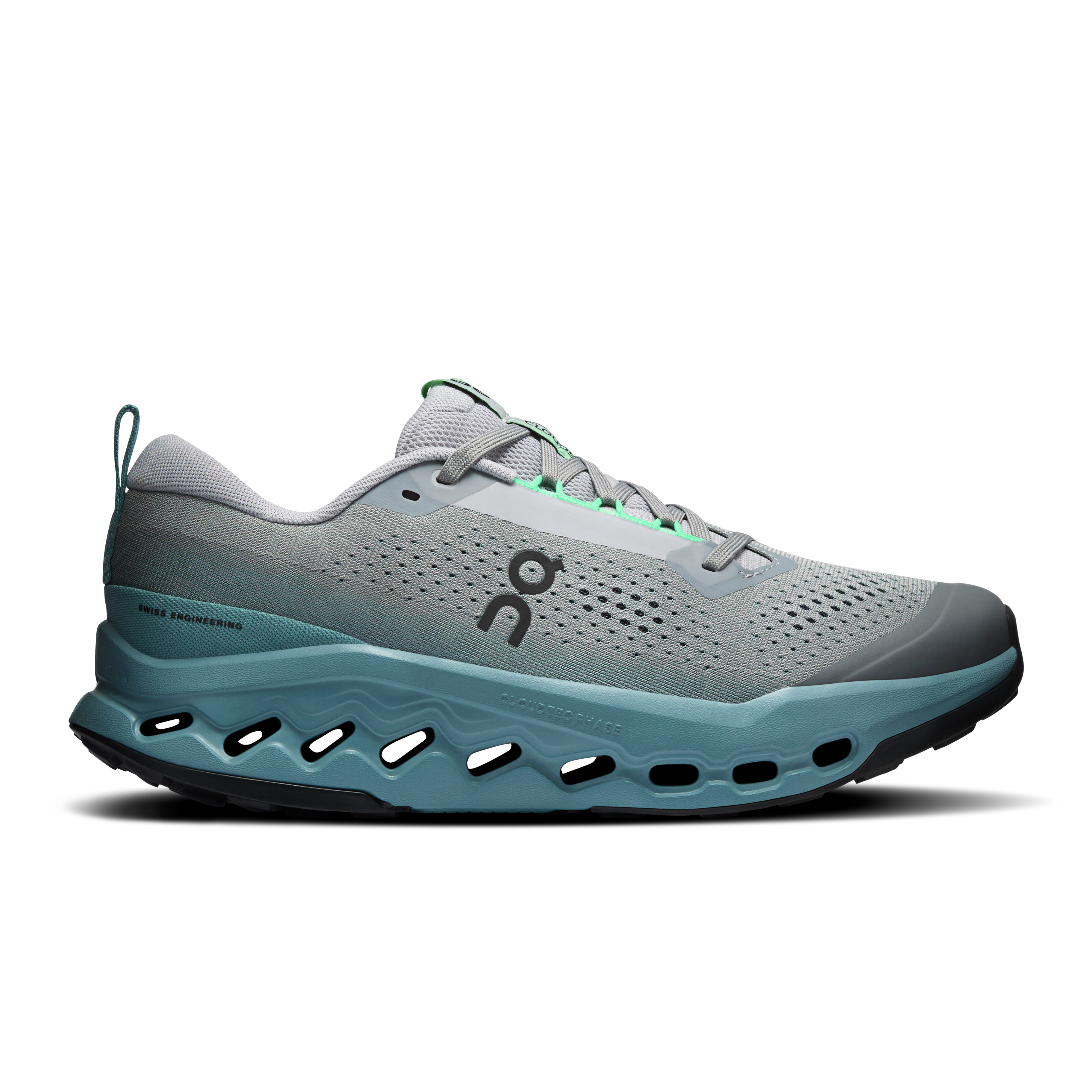 On Cloudsurfer Trail 2 Platinum & Tide Men – Trail running, smooth ride Shoes