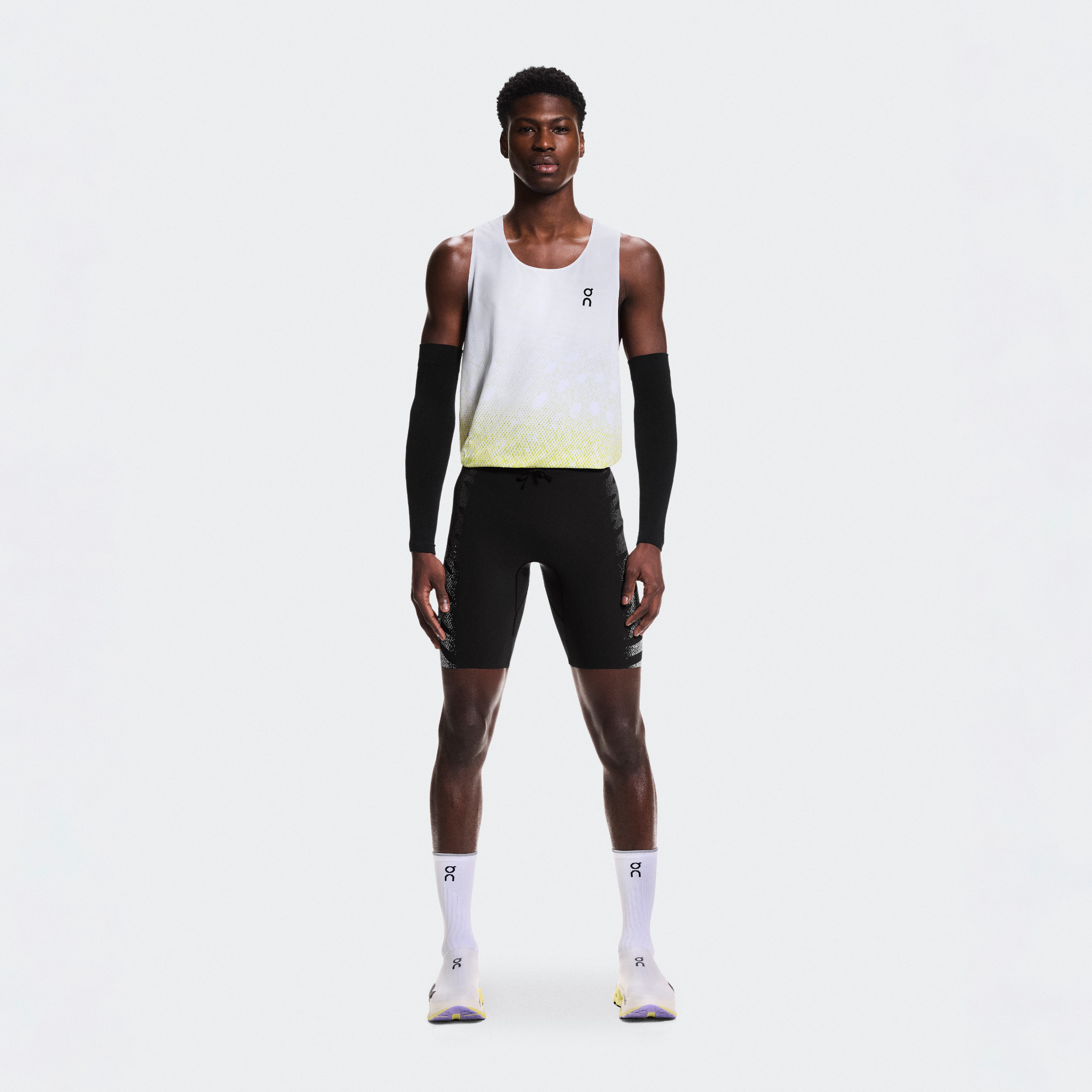 On Zero Half Tights Iron & White Men – Race-day running Tights Shorts