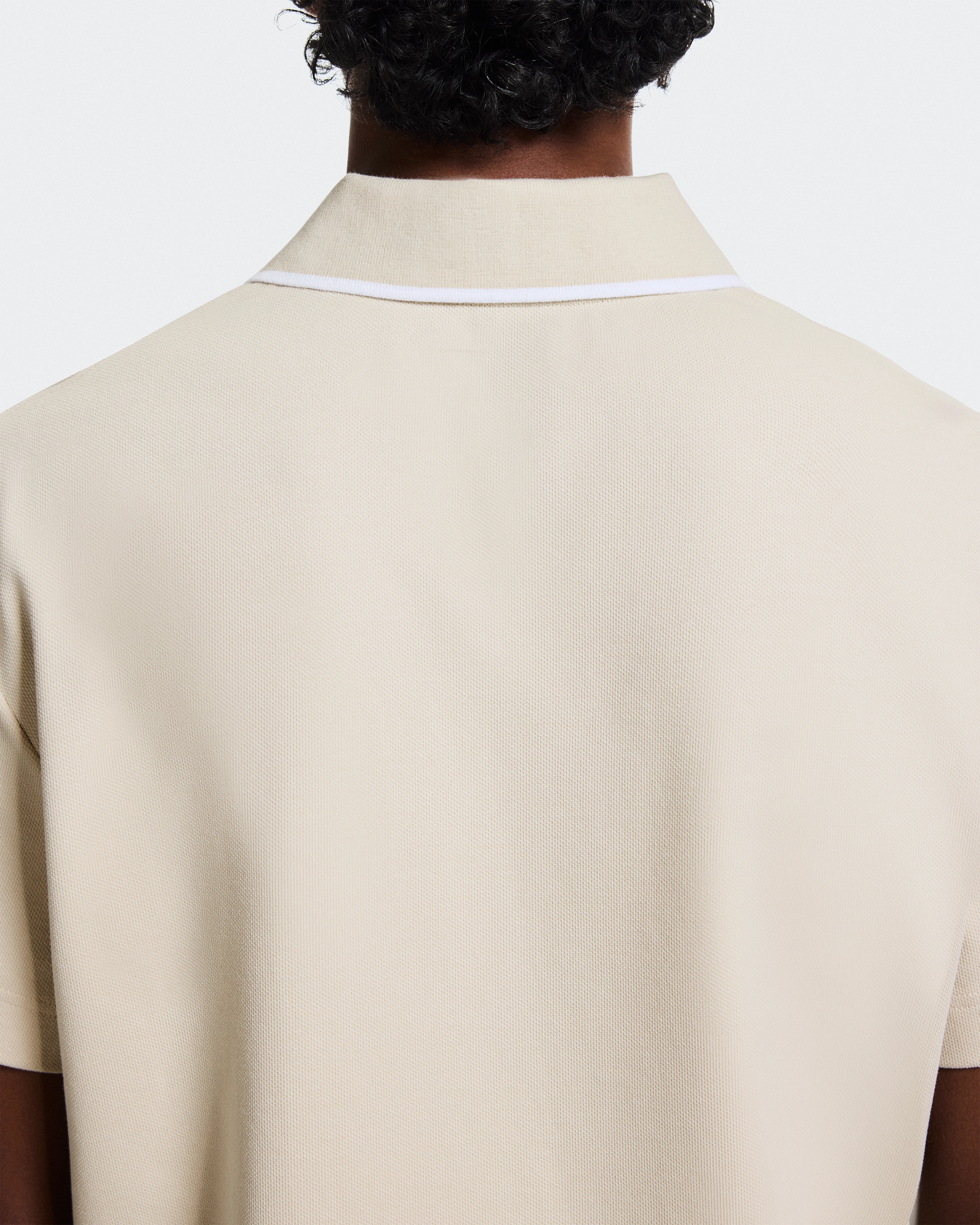 On Courtside Polo Sand & White Men Tops and t-shirts