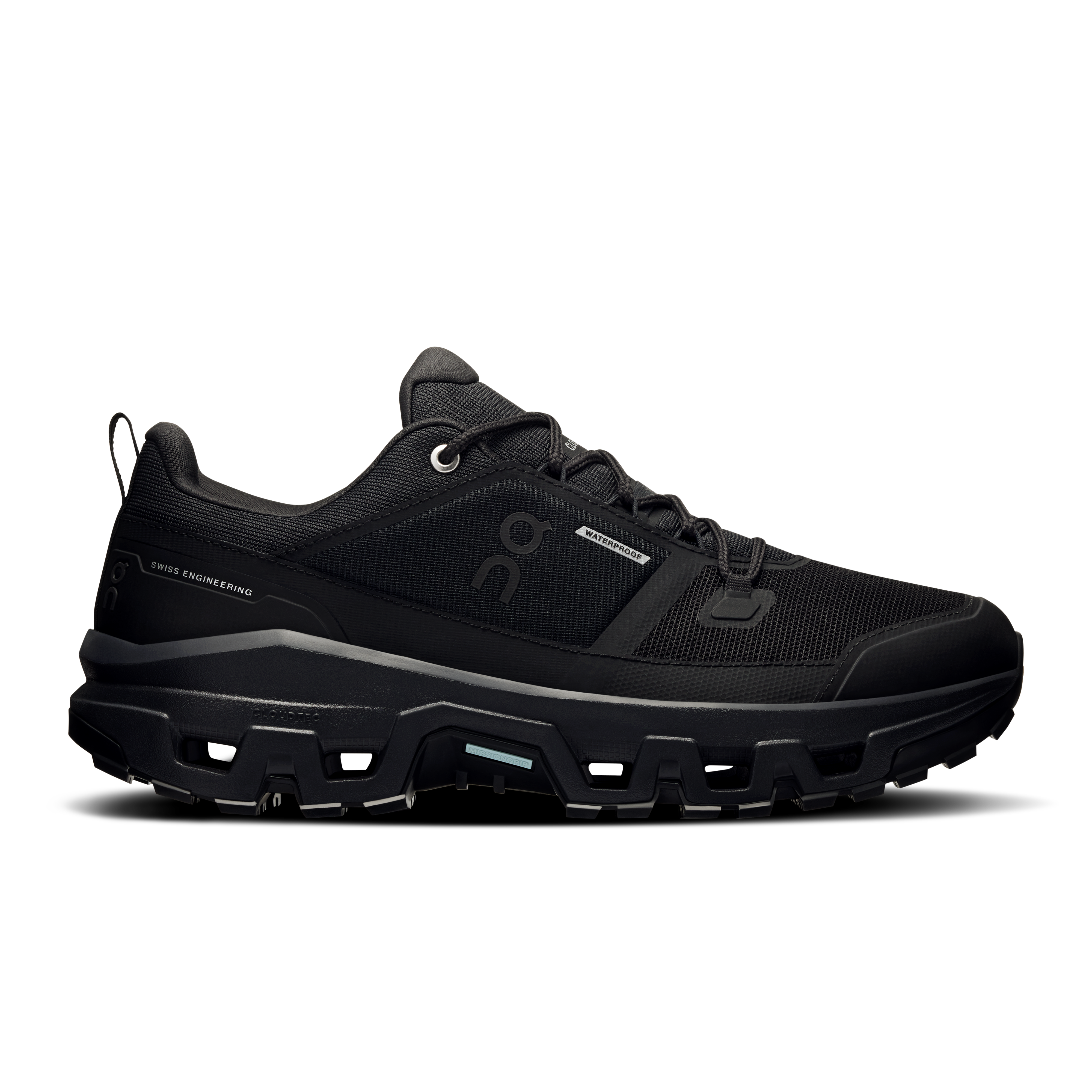 Cloudrock Low Waterproof Hiking Shoe in Black/Black