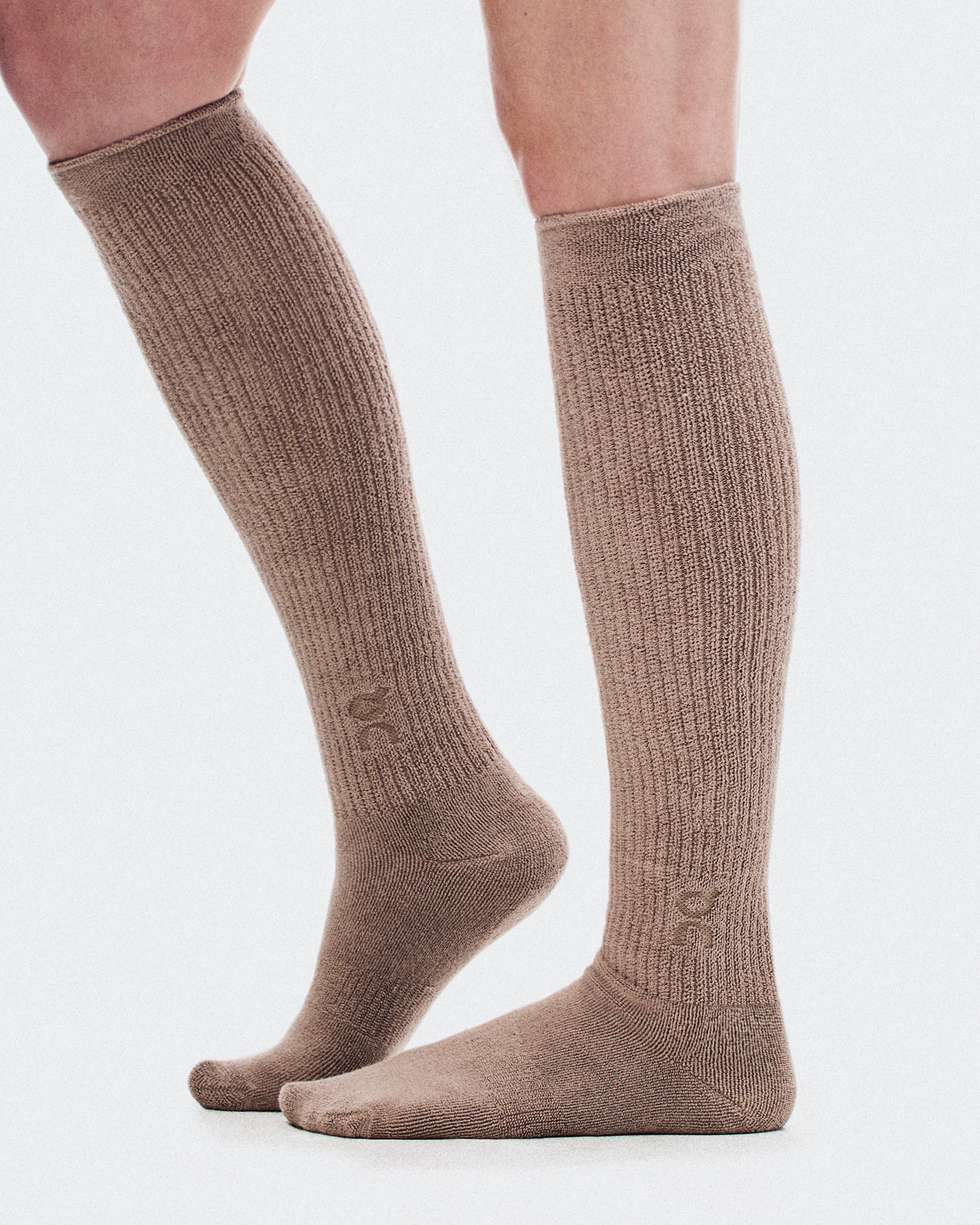 On Terry Sock Knee High Clay Unisex Socks