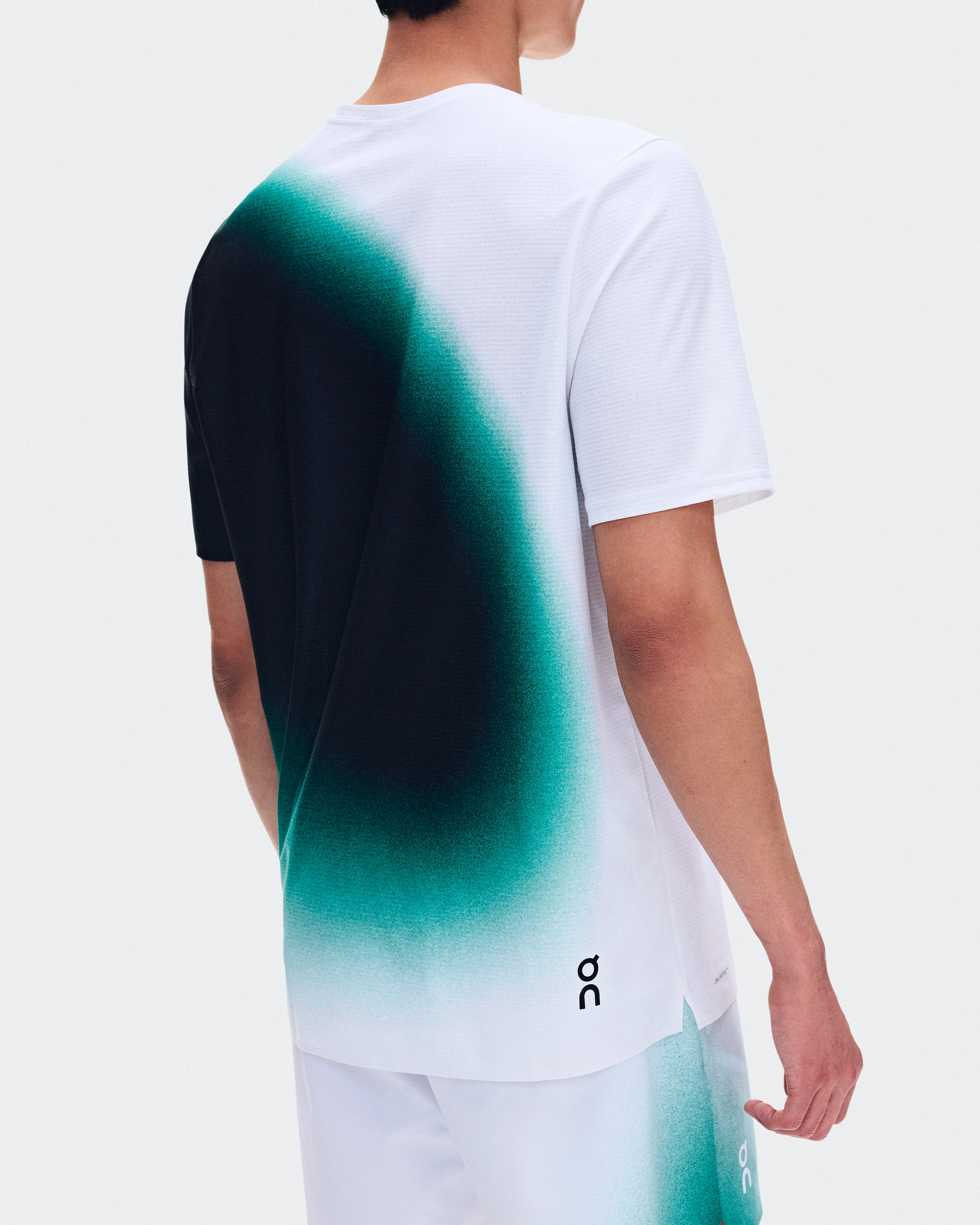 On Court-T Swing White & Neem Men Tops and t-shirts