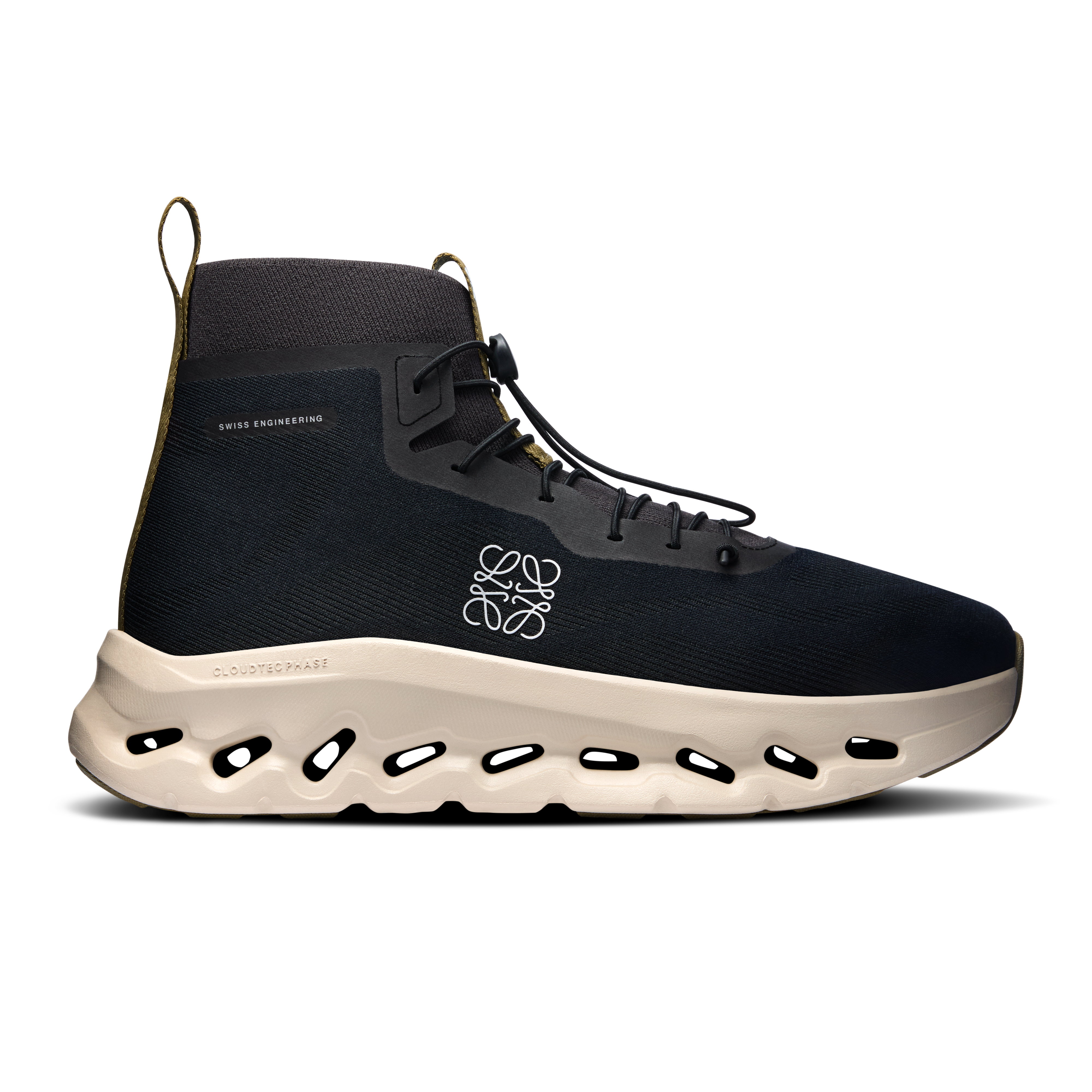 On Cloudtilt Hi LOEWE Black & Oatmeal | Olive Men Active life Shoes