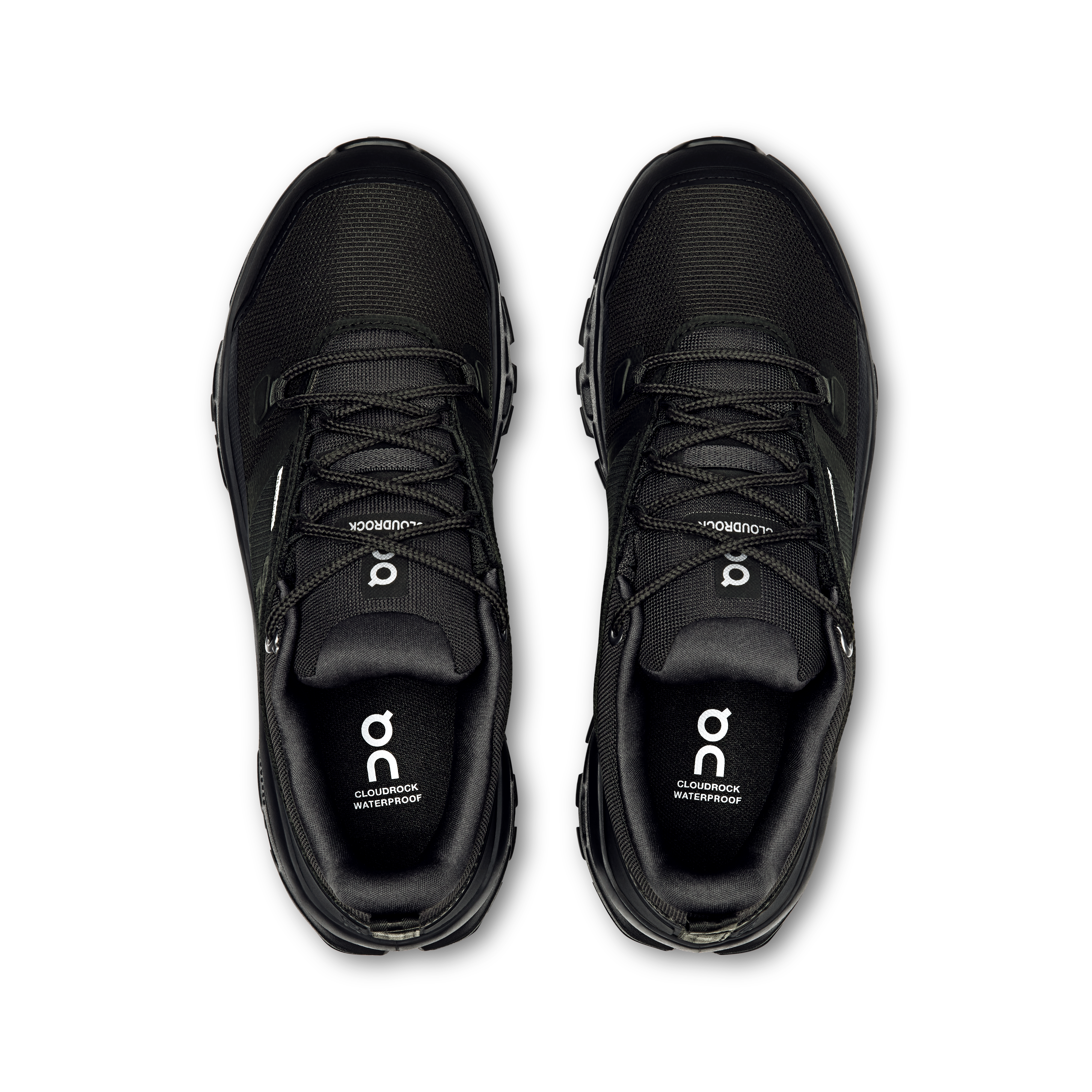 On Cloudrock Low Waterproof Black & Black Women Hiking Shoes