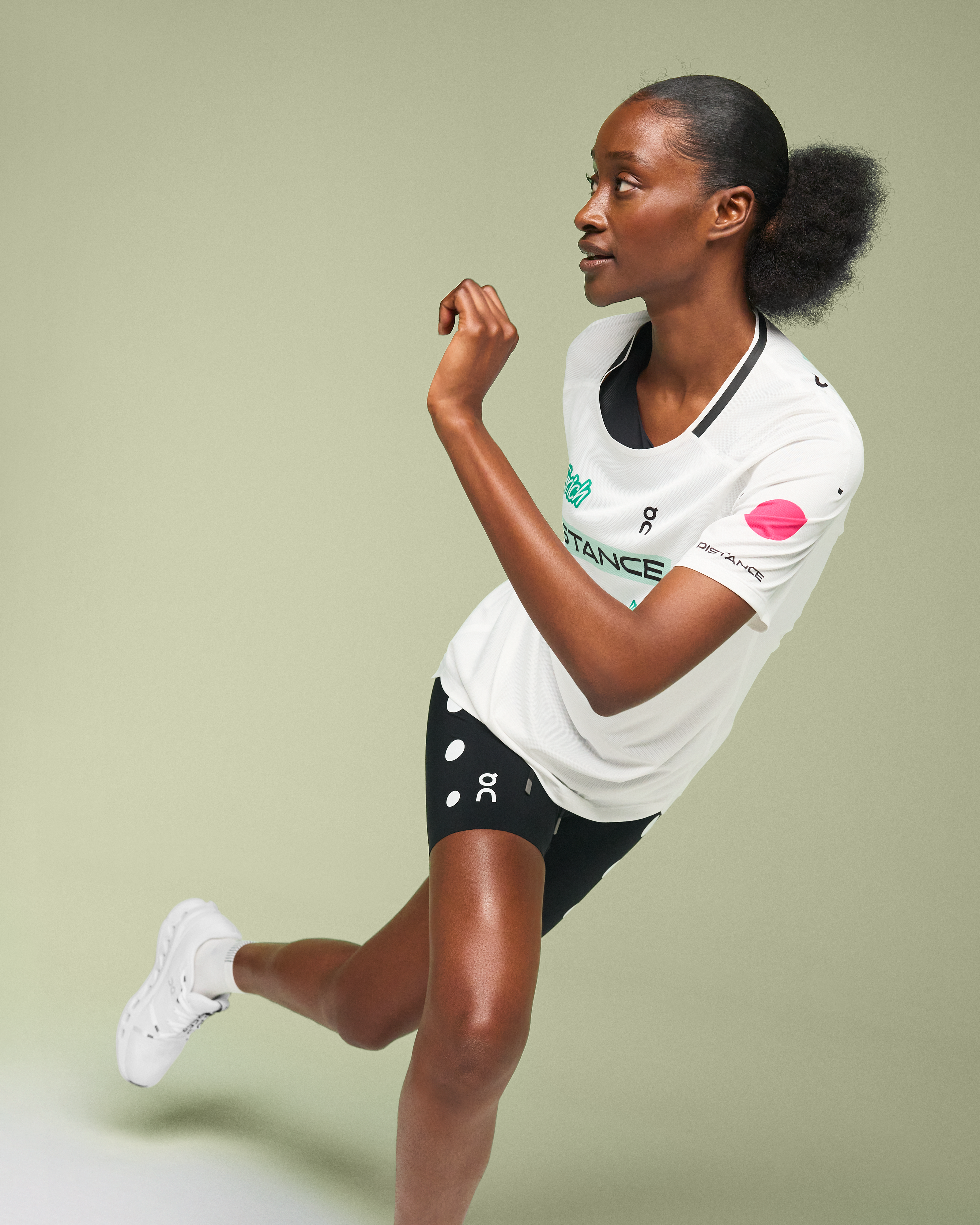 On Performance-T Light Distance Mint & White Unisex Tops and t-shirts