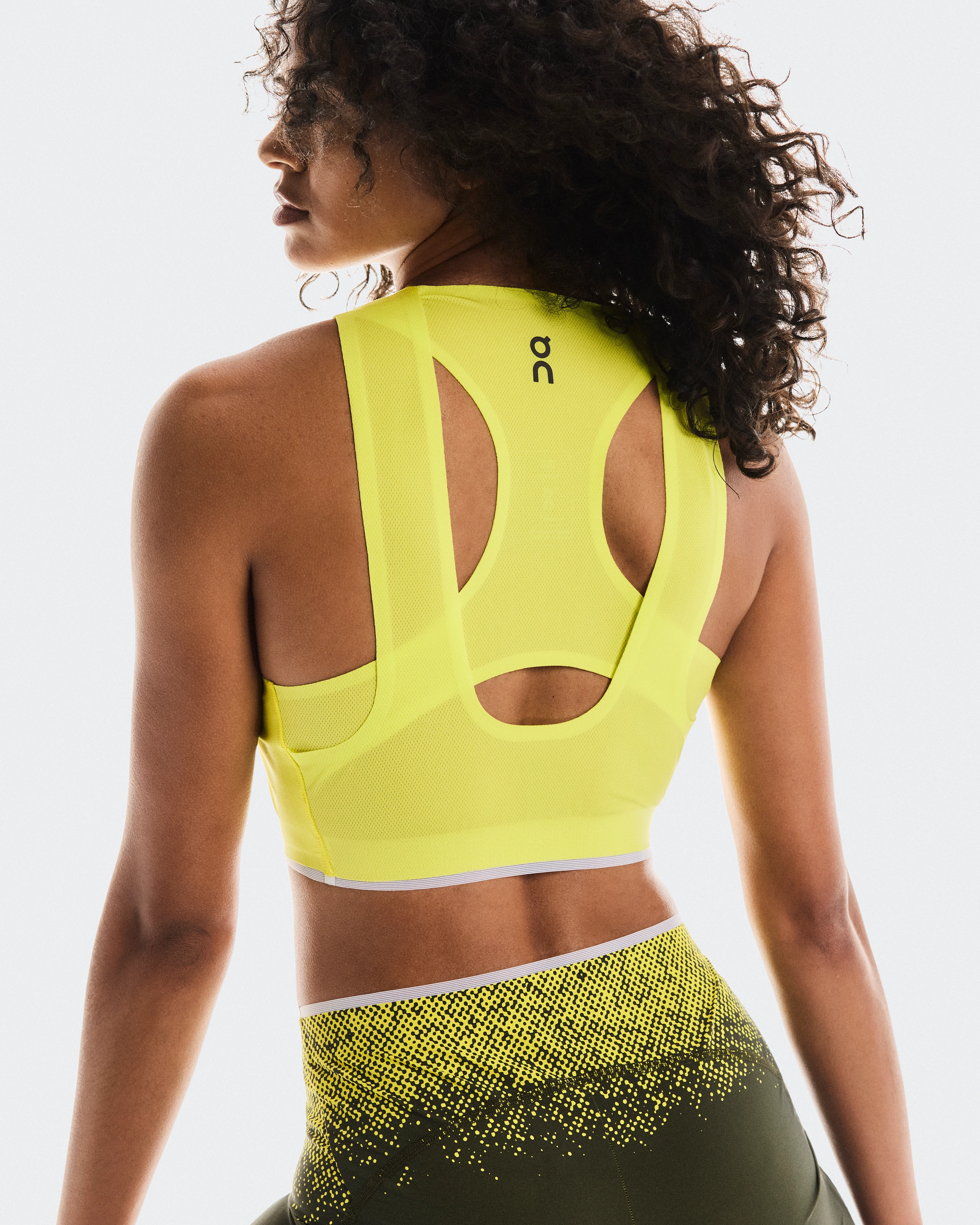 On Race Crop Lime Women Tops and t-shirts