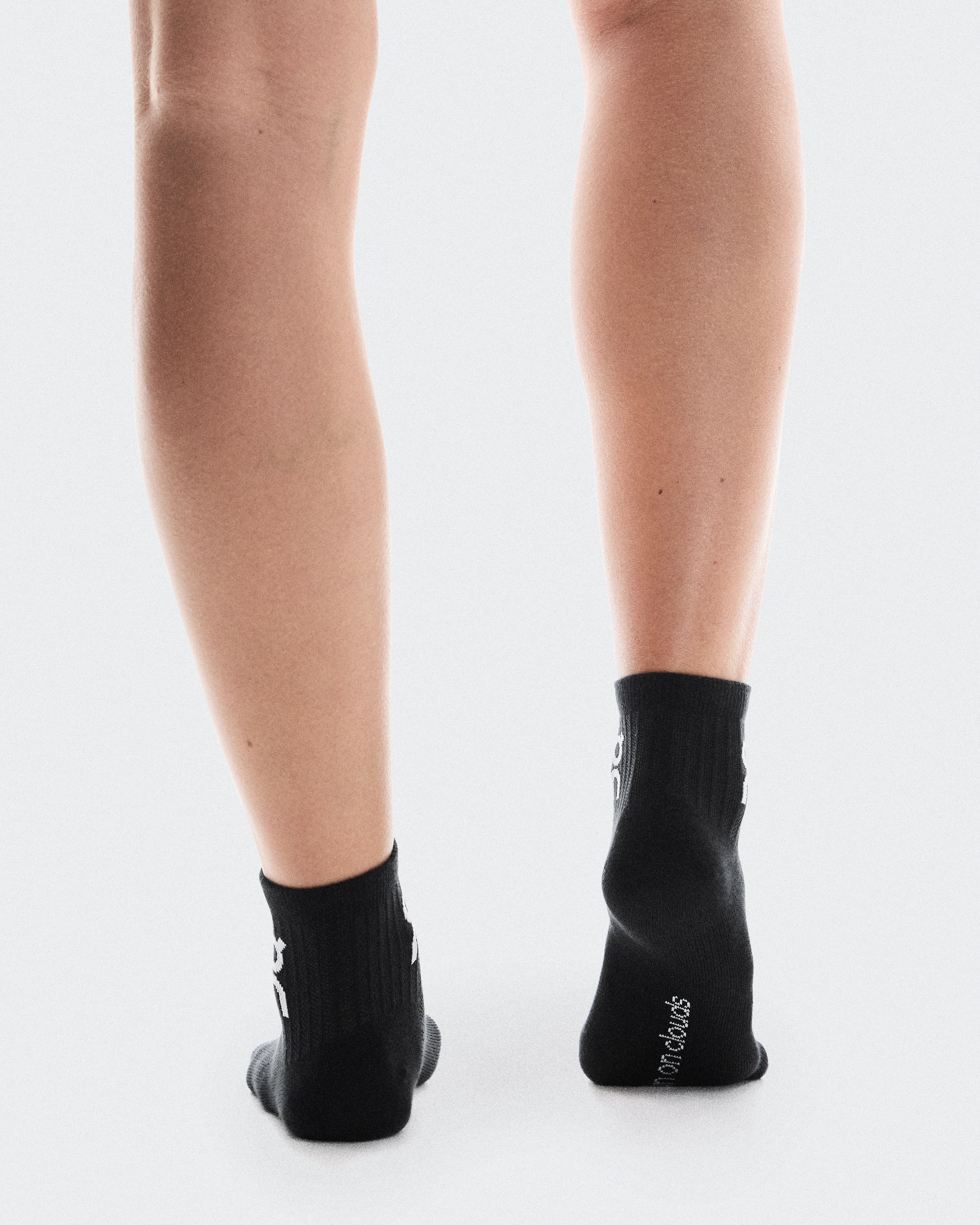 On Logo Sock Mid 3P Black Unisex Socks