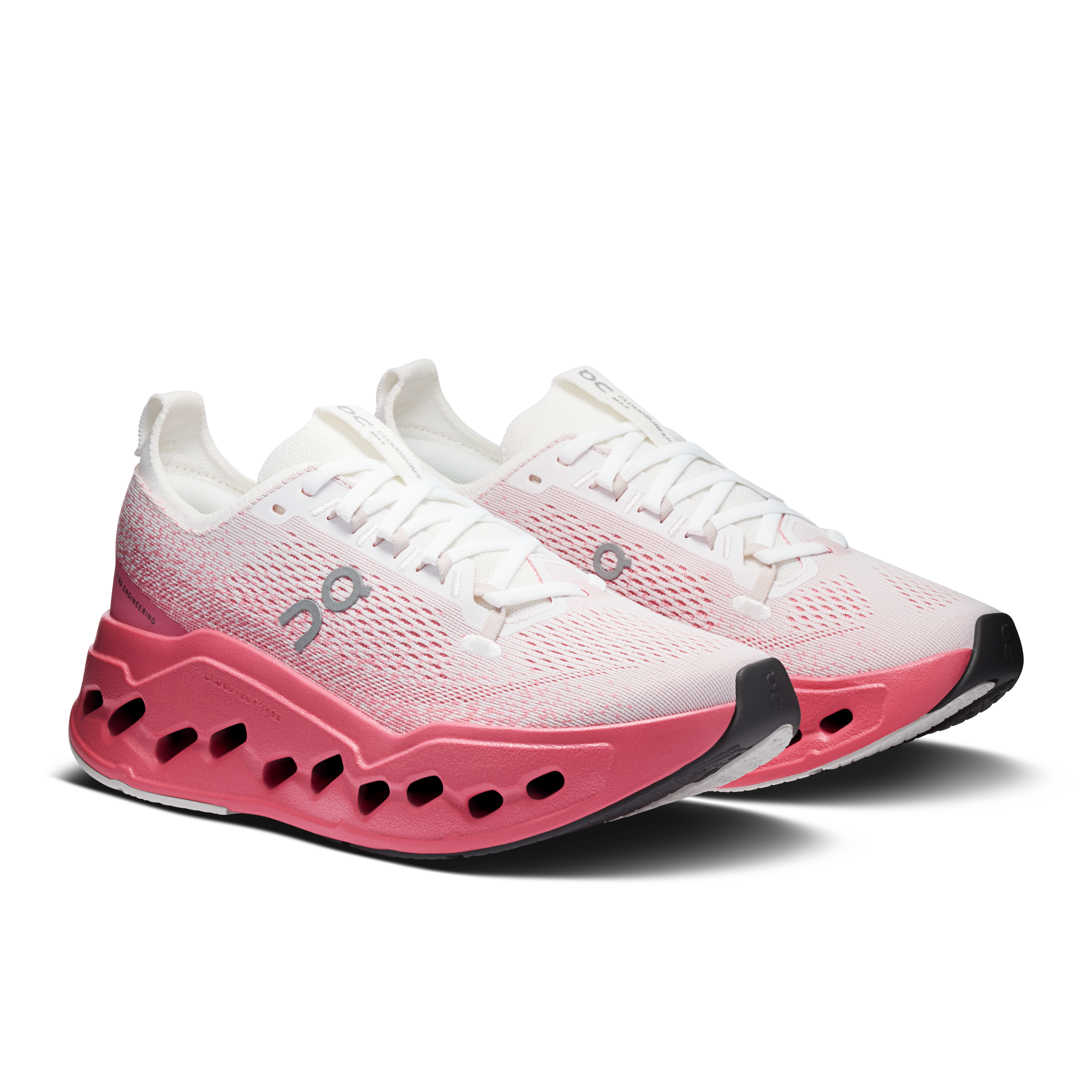 On Cloudsurfer Max White & Camellia Women Road running Shoes