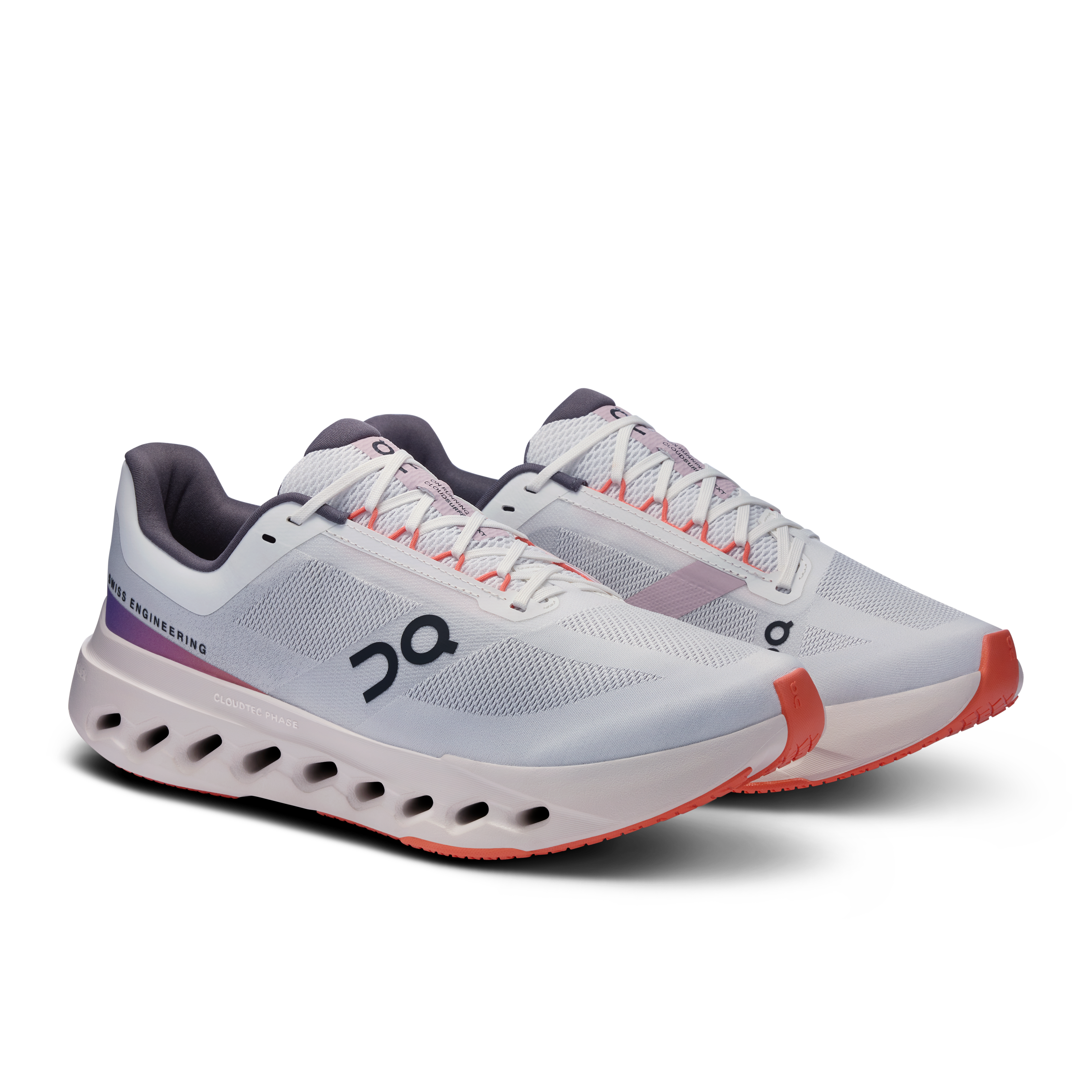 On Cloudsurfer Next White & Flame Men Road running Shoes