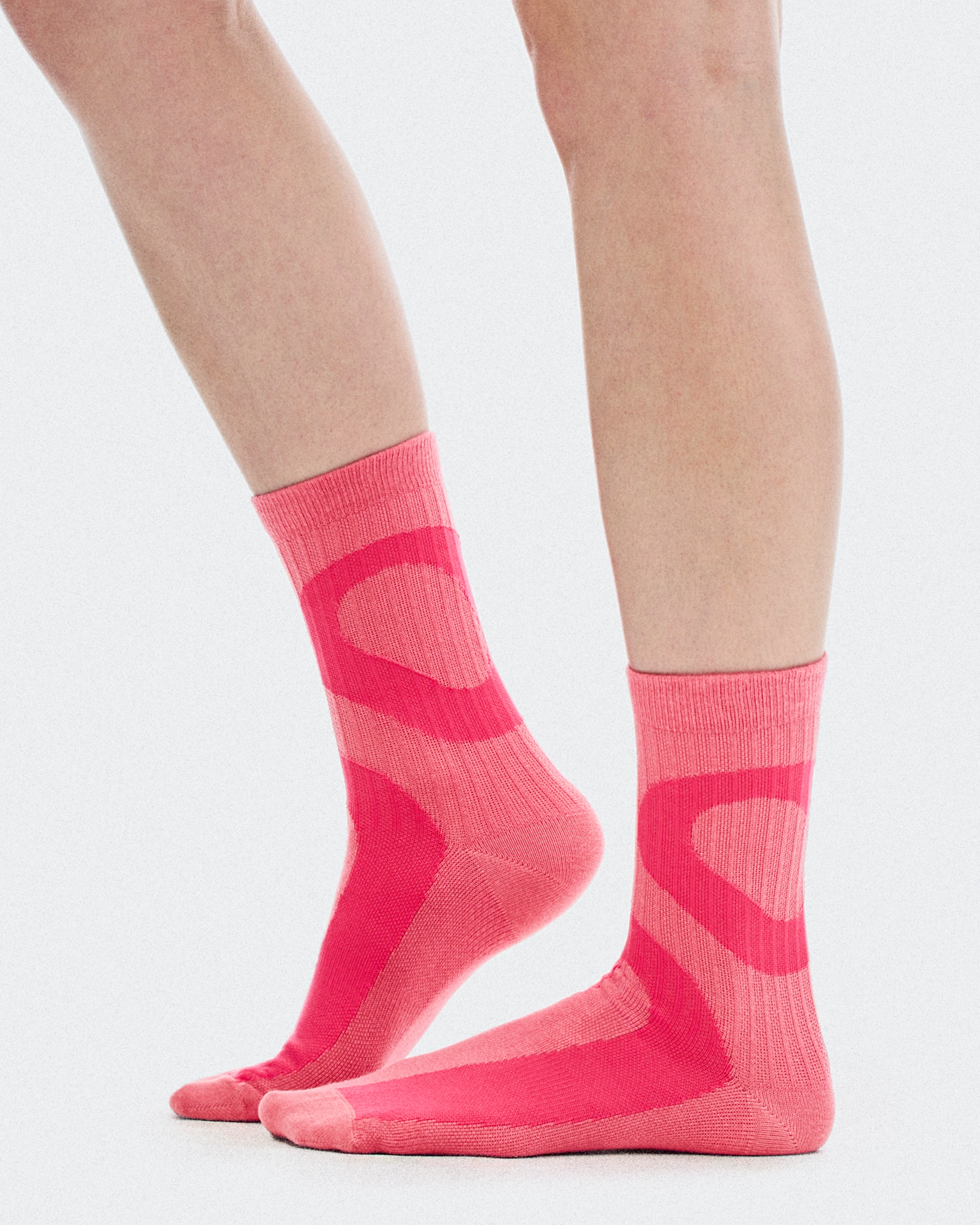 On Liquid Logo Sock High 2P Camellia & Storm Unisex Socks