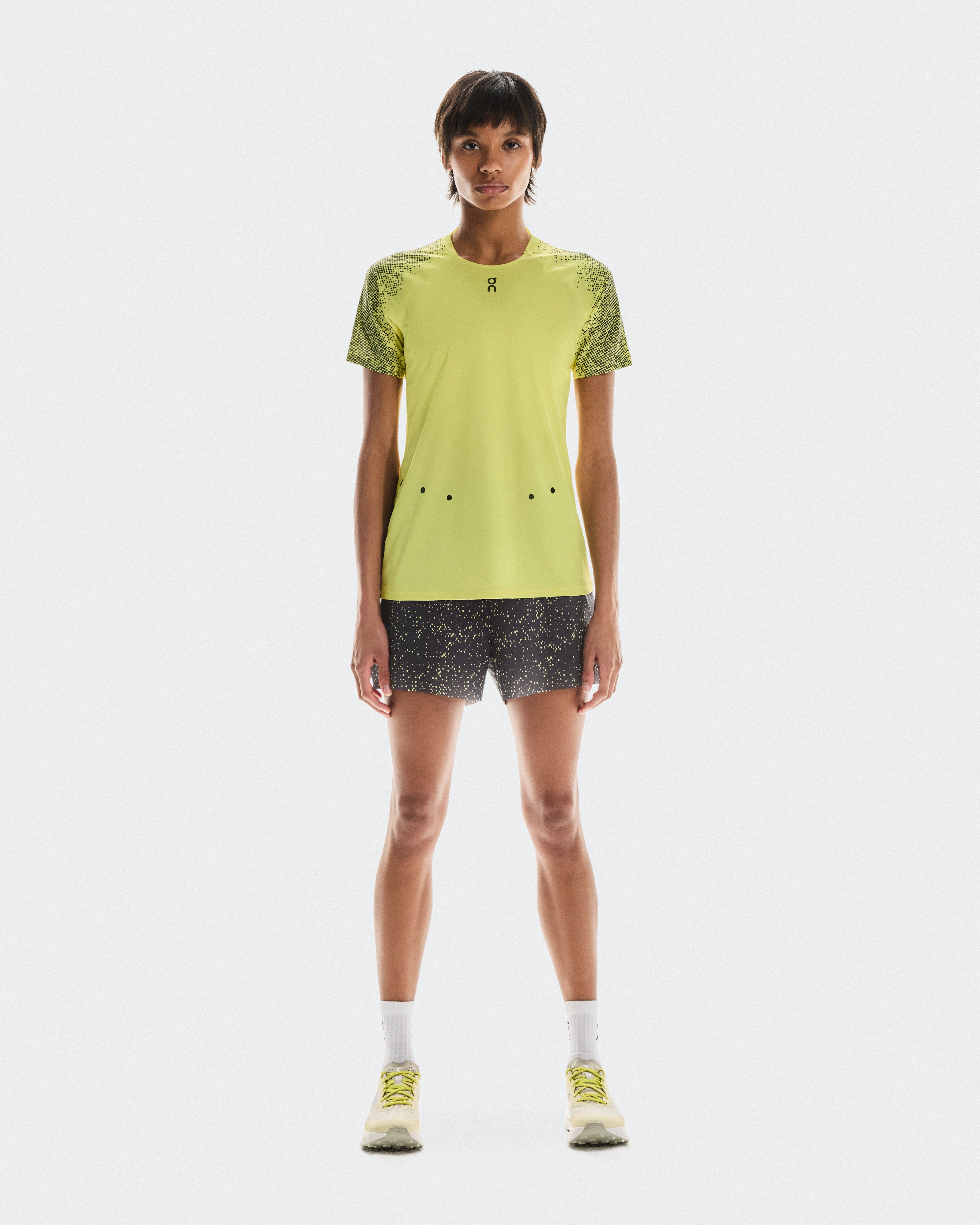 On Ultra Shorts Iron & Lime Women Shorts