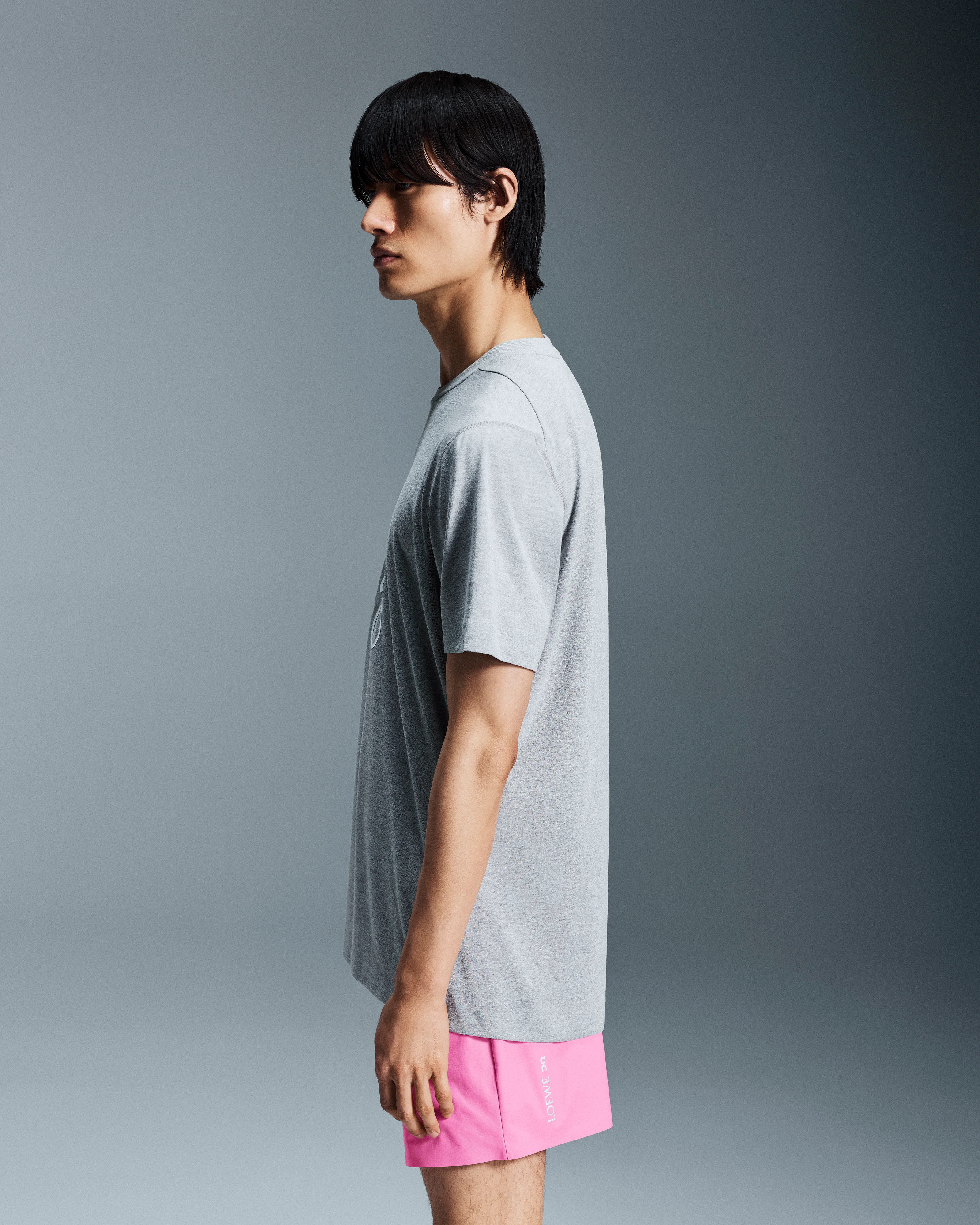 On Active T-Shirt LOEWE Grey Melange Men Tops and t-shirts