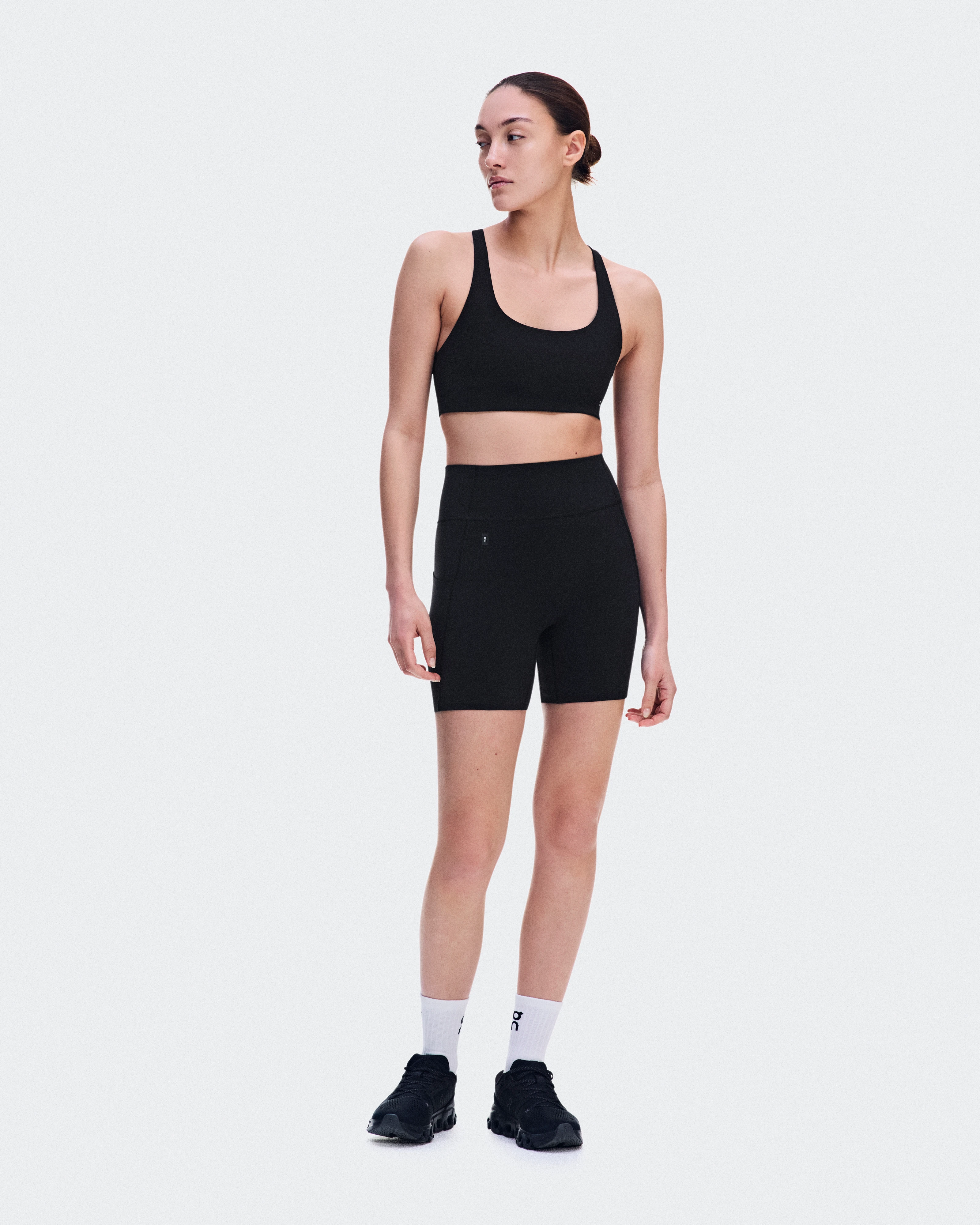 On Studio Leggings Short 6" Black Women Tights