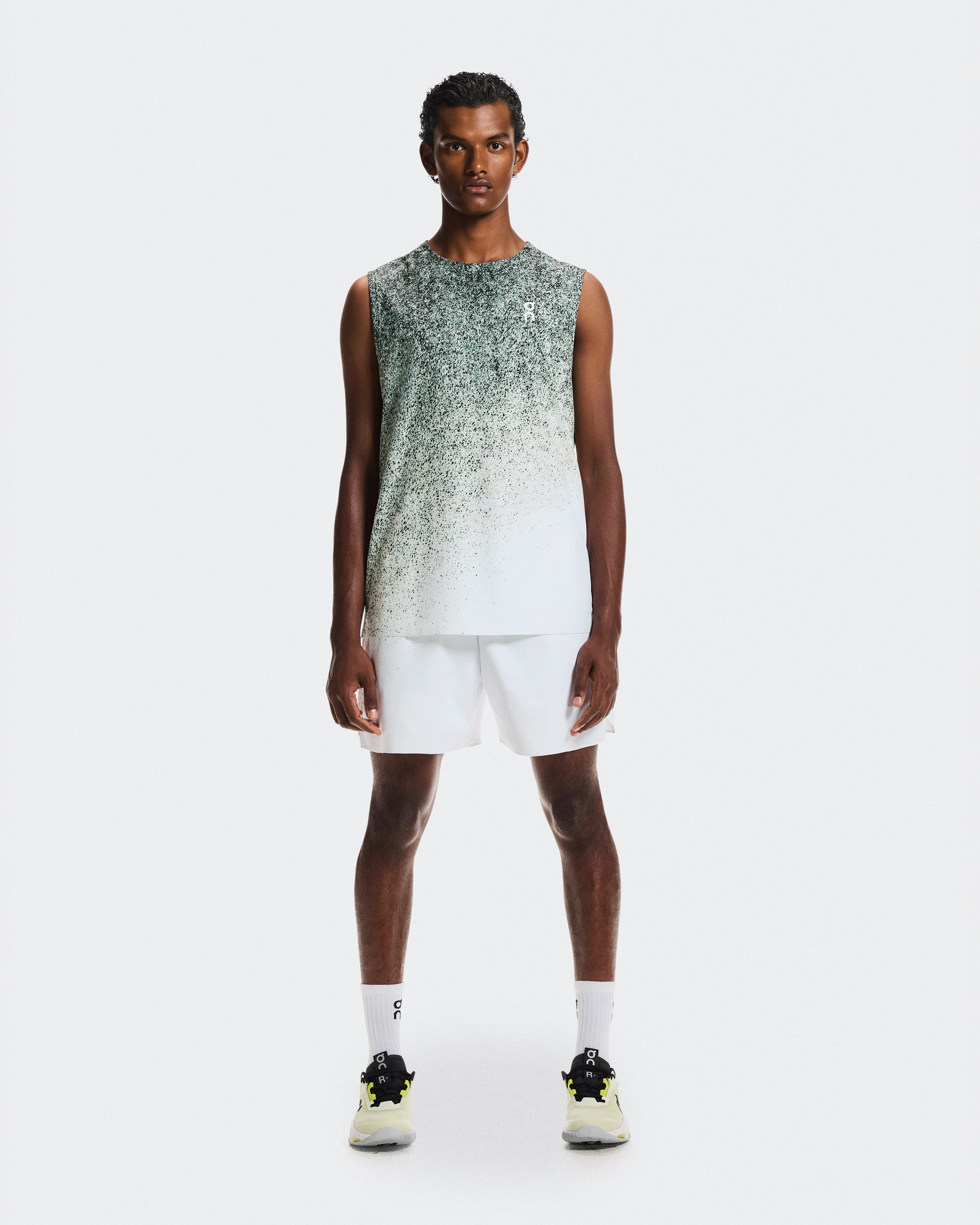 On Court Tank Fade Mineral & White Men Tops and t-shirts