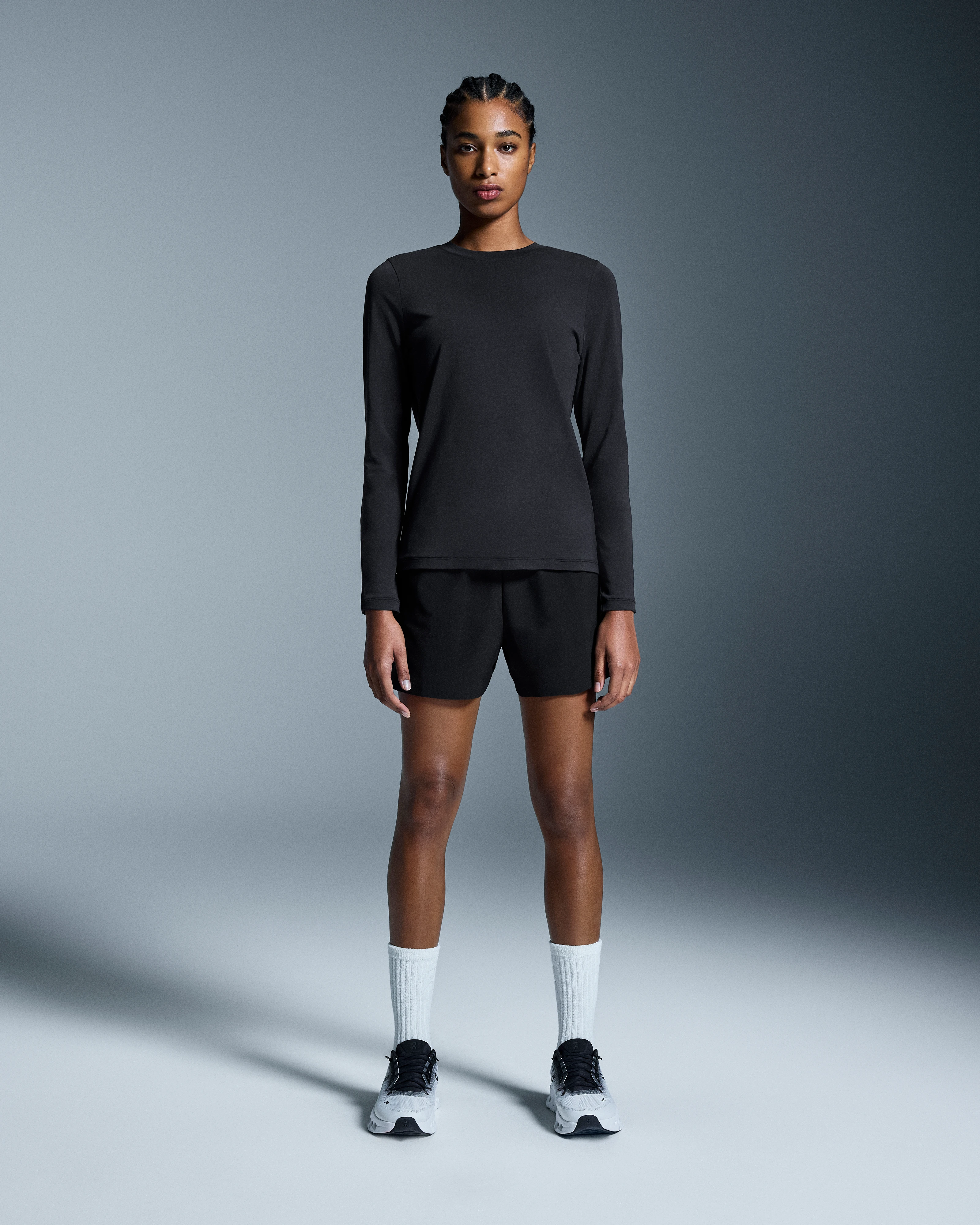 On Focus Long-T Black Women Tops and t-shirts