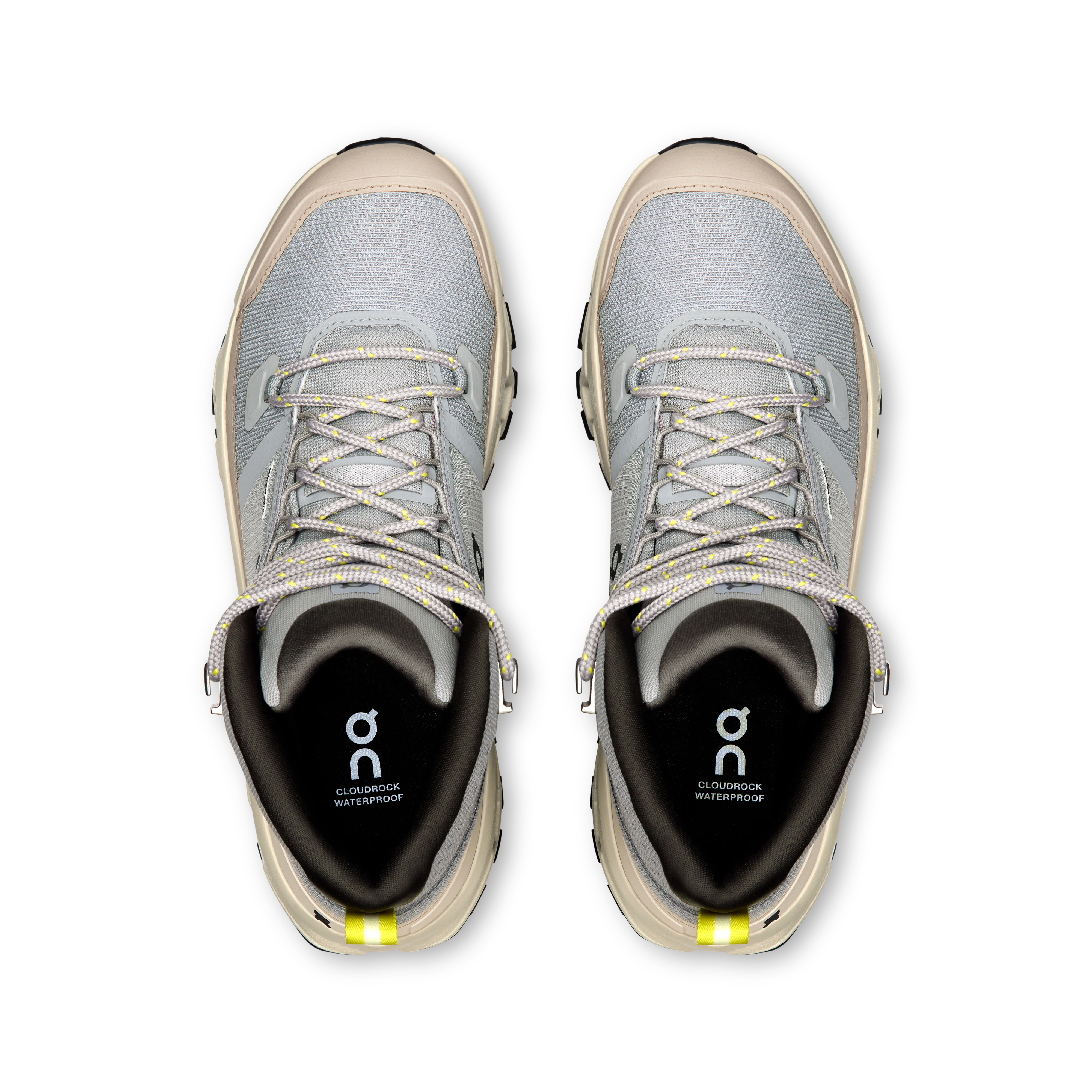 On Cloudrock Mid Waterproof Alloy & Ice Women Hiking Shoes